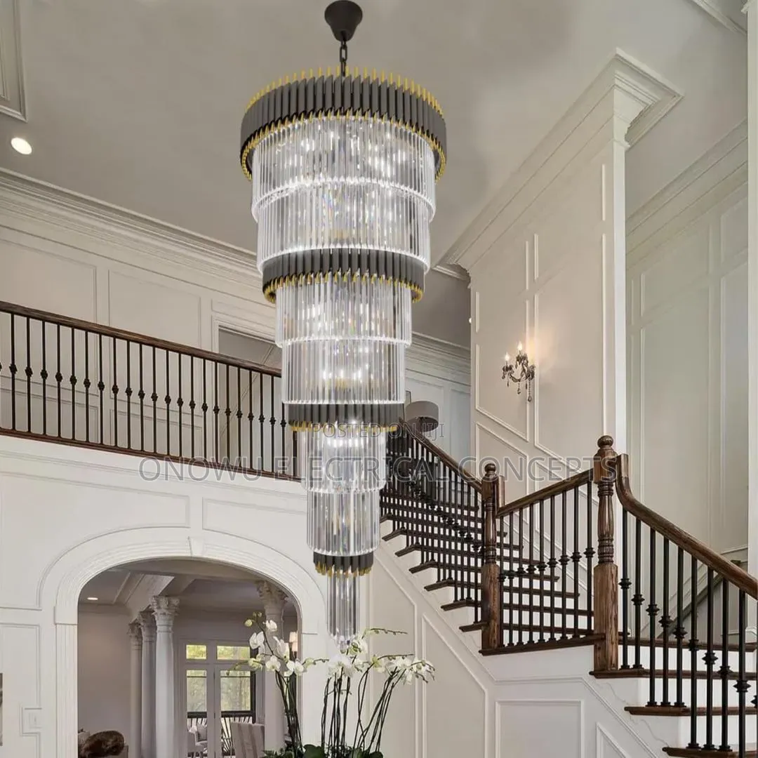 Large Crystal Chandelier for Staircase Hall Living Room Loft Stairway