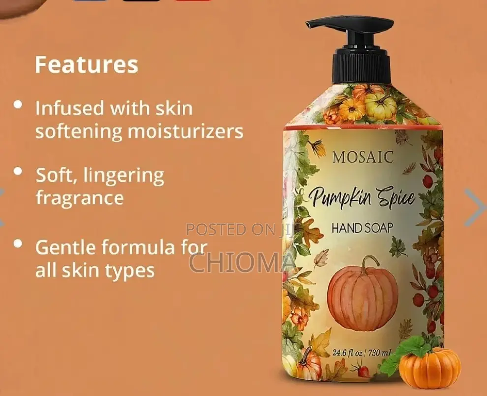 Mosaic Limited Edition Hydrating Hand Soap(Orange or Pumkin Spice )
