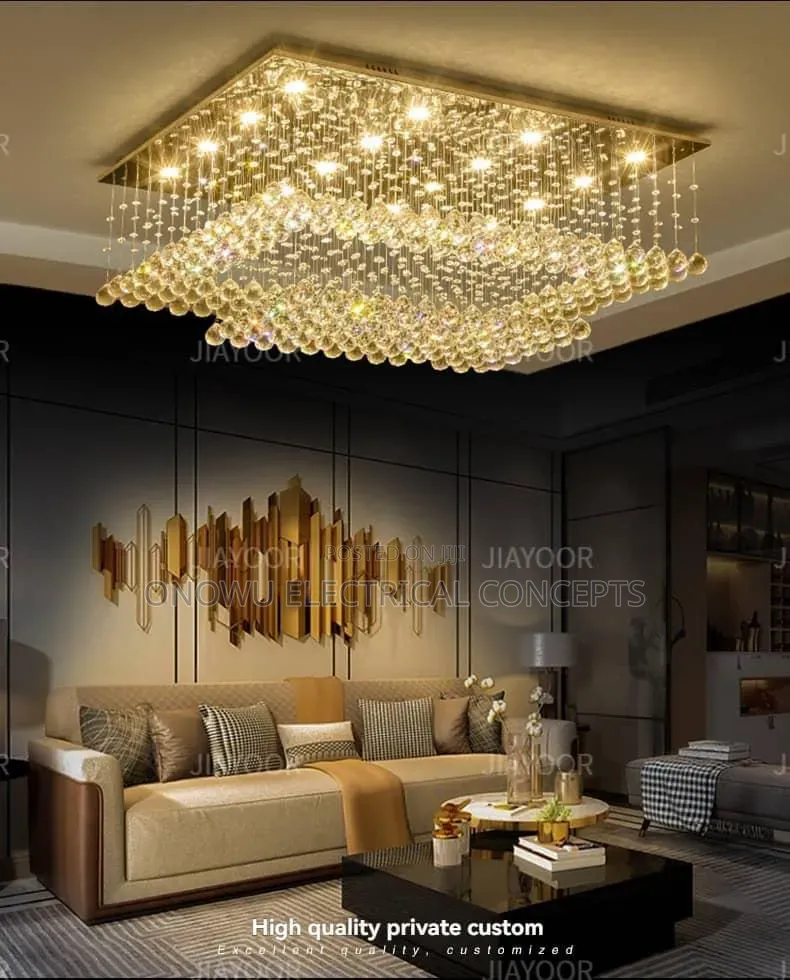 European Style, Duplex Building, Crystal, Simple, Large Chandelier