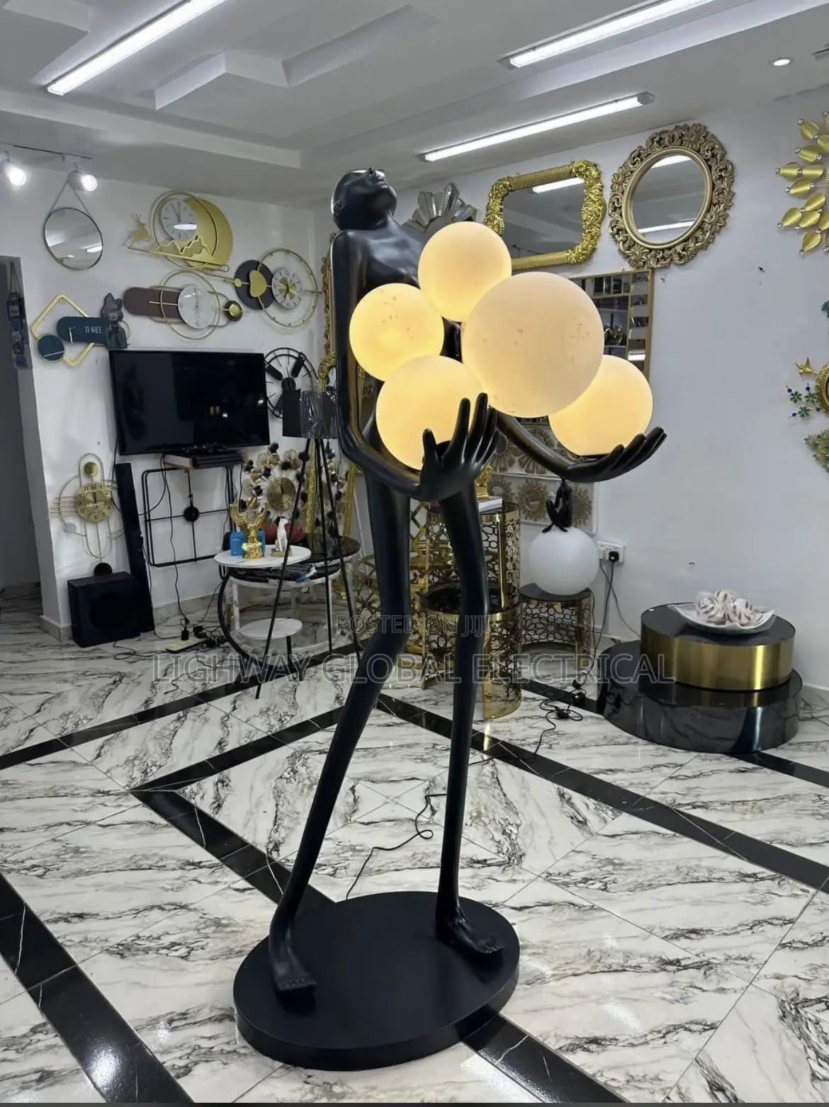 Creative Art Character Sculpture Statue Led Floor Lamp