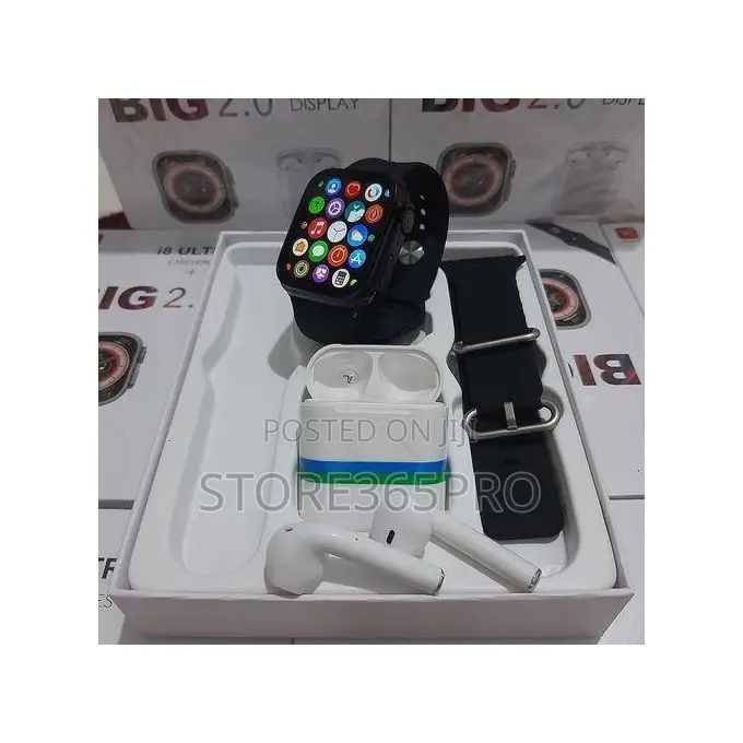 I8 Ultra Smart Watch With Free Airpod And Double Straps