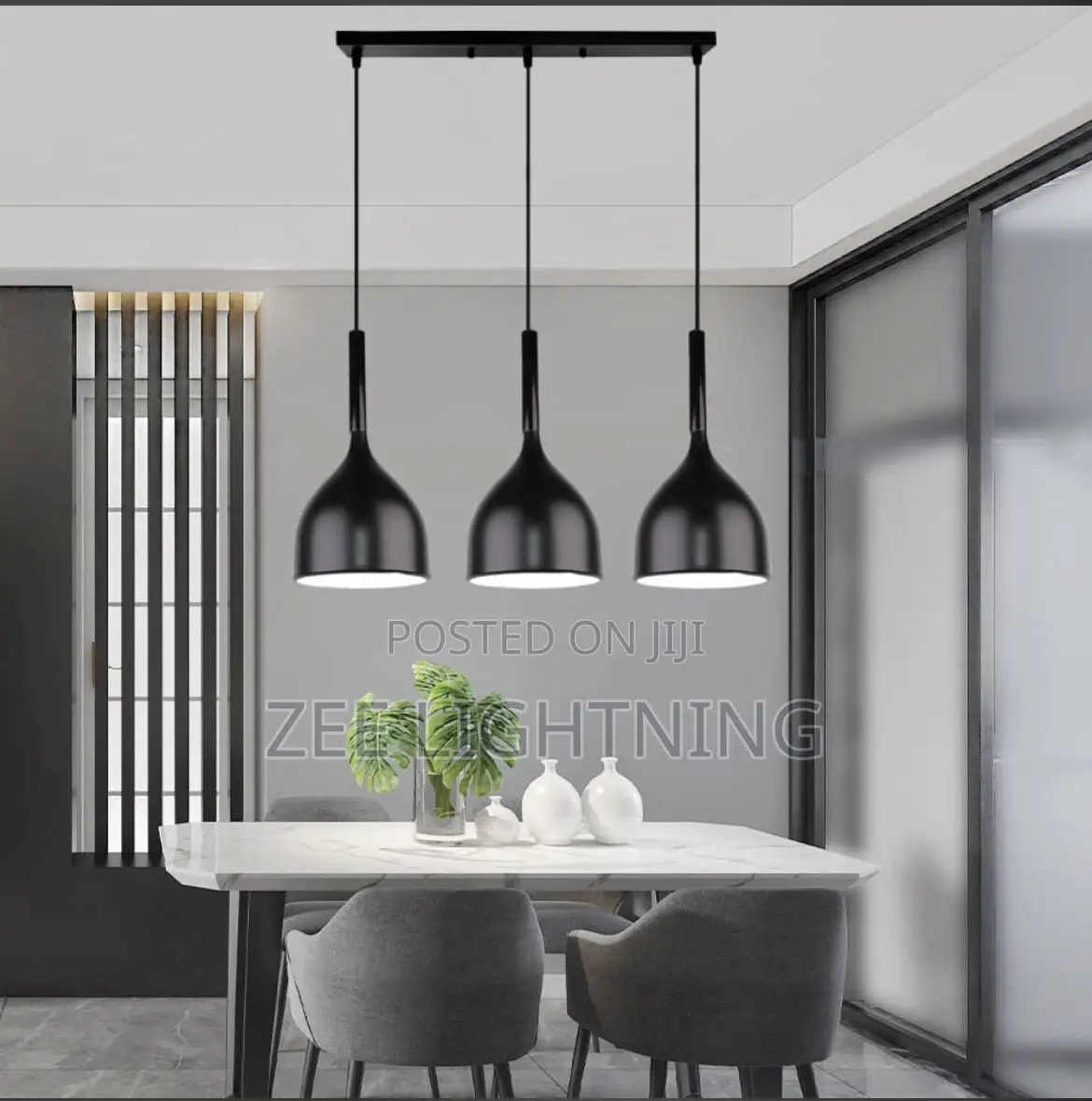 3in1 Black Body Pendant Dropping Light