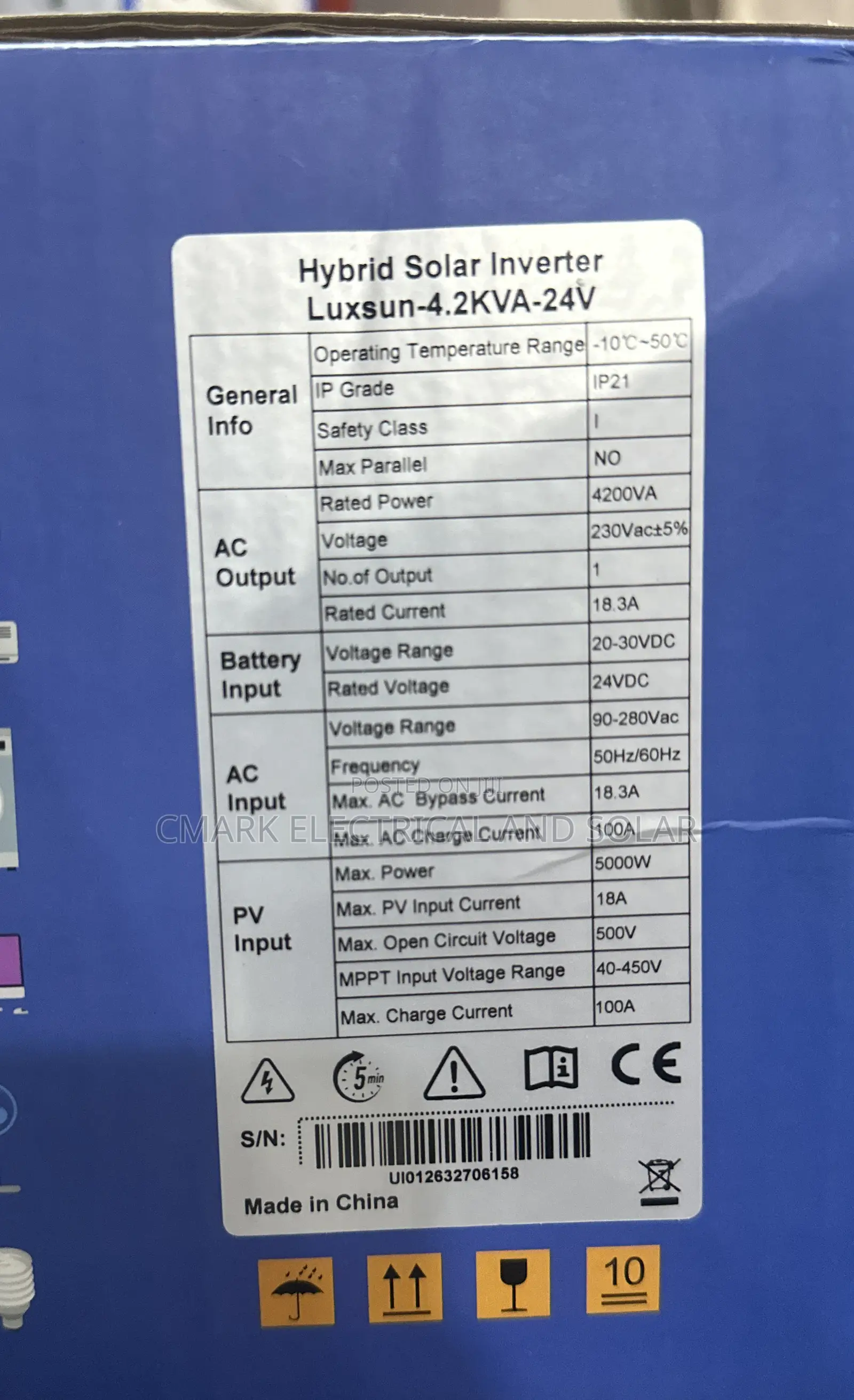 Luxsun 4.2kva Hybrid Inverter