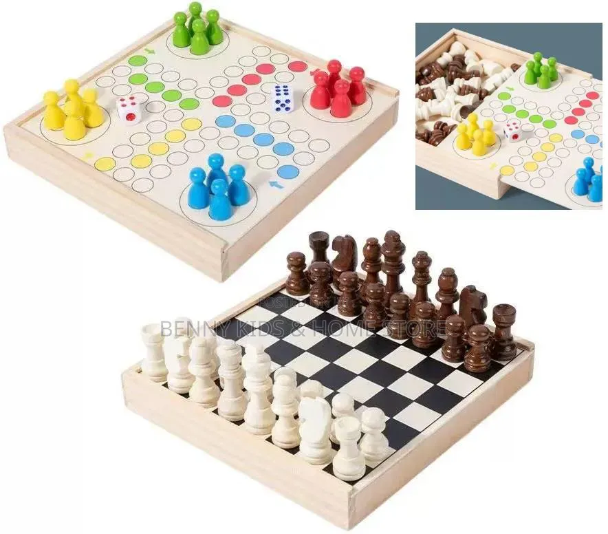 2in1 Ludo And Chess Set Table