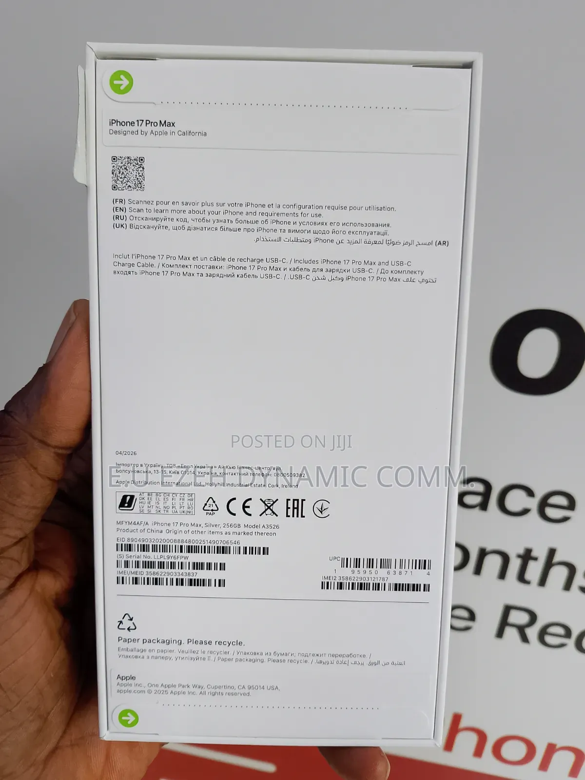 New Apple iPhone 17 Pro Max 256 GB Silver