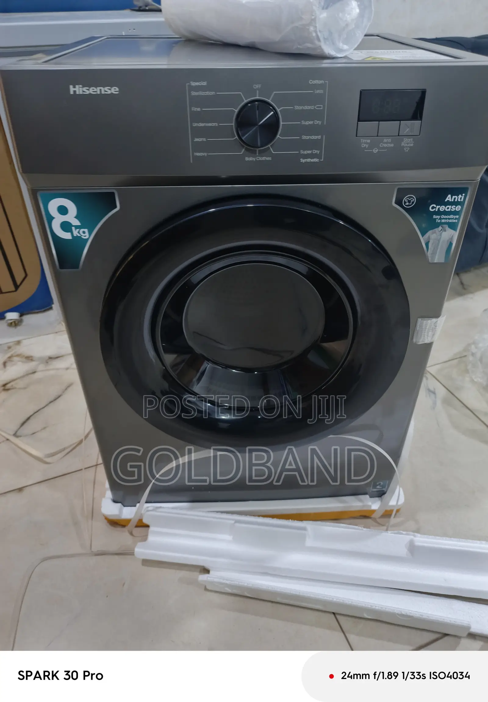 Hisense Dv1w801ut Silver Dryer – 8kg Capacity