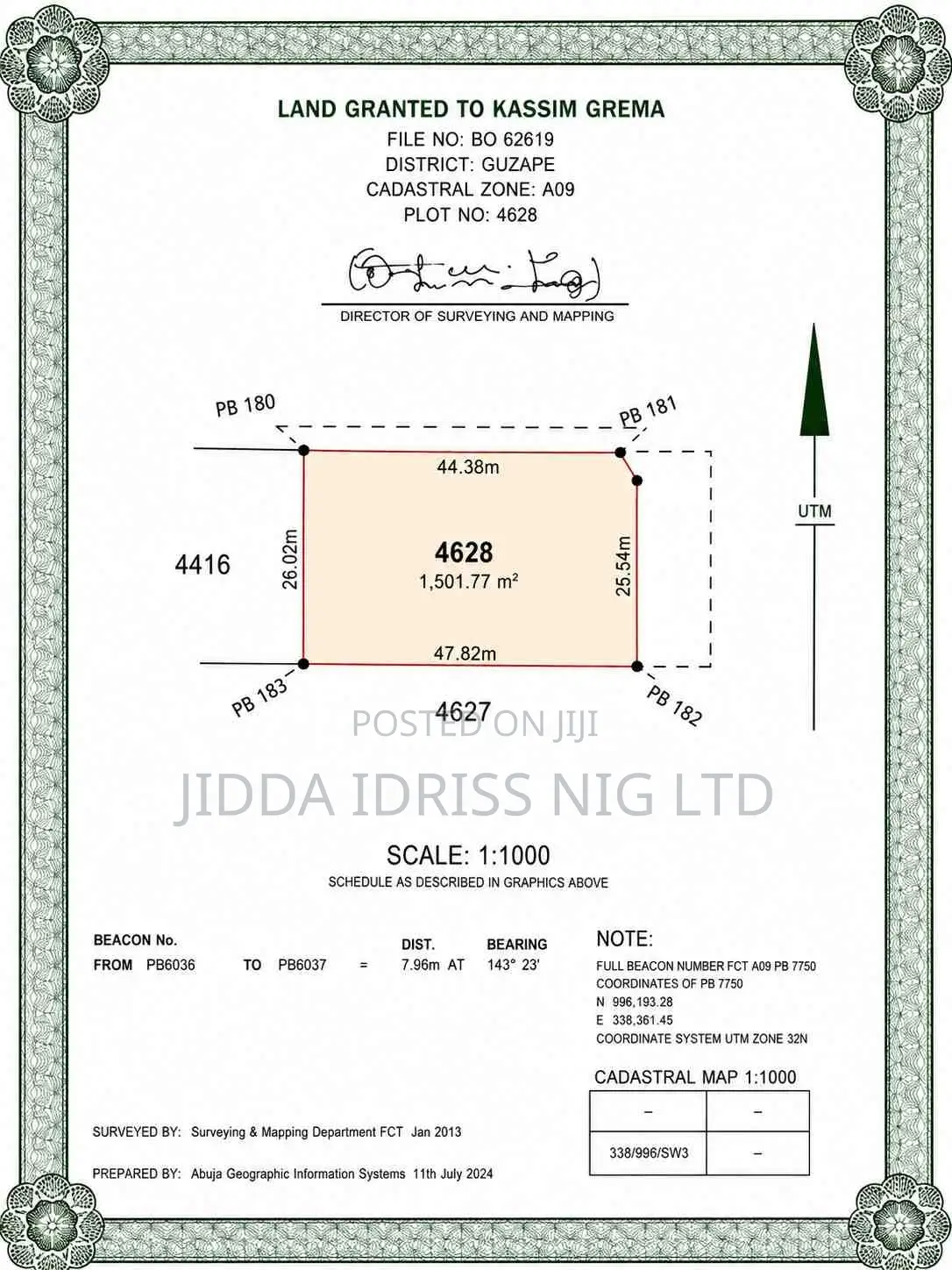 Strategic Investment Plot in Guzape Main Abuja