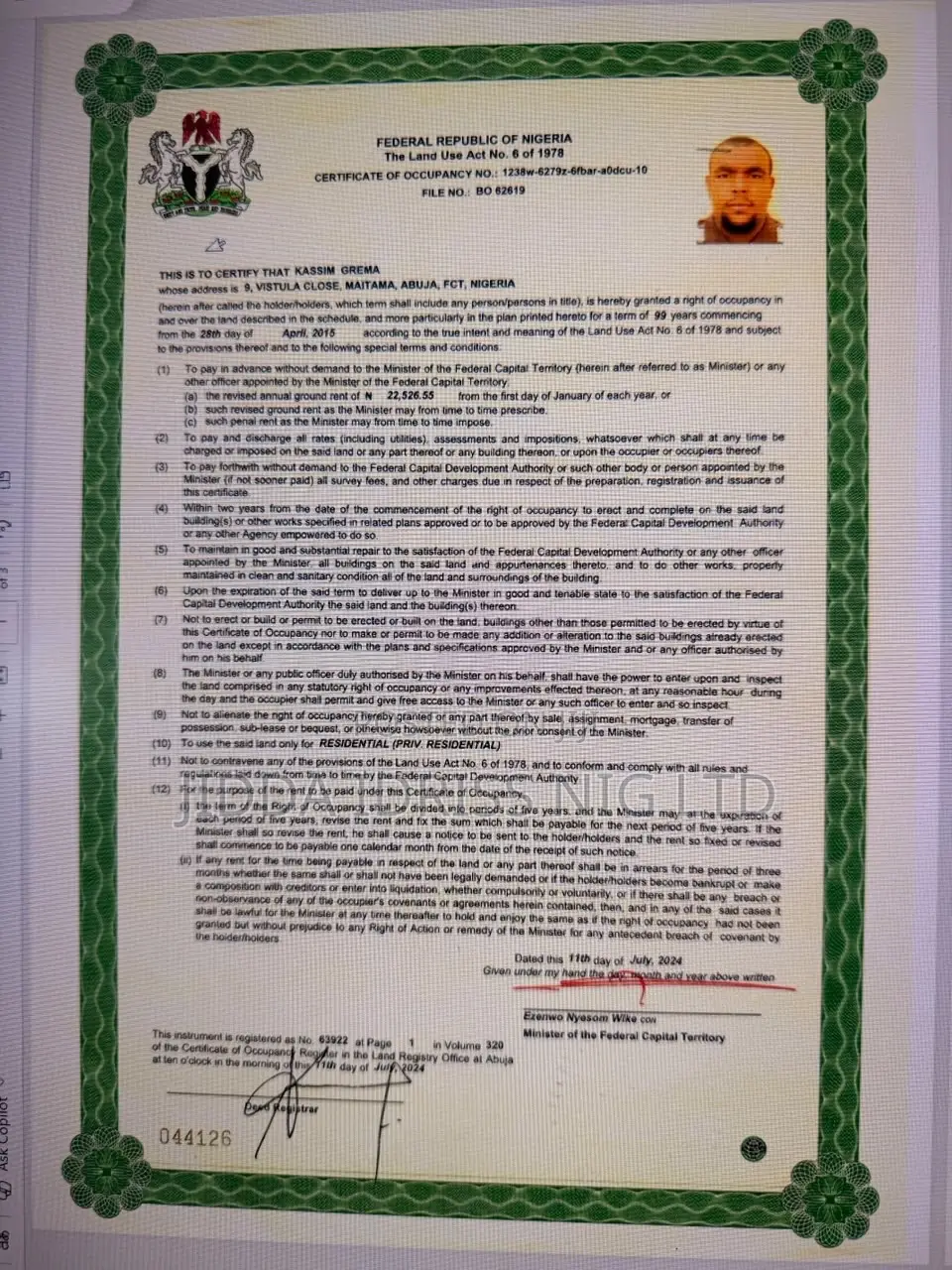 Strategic Investment Plot in Guzape Main Abuja