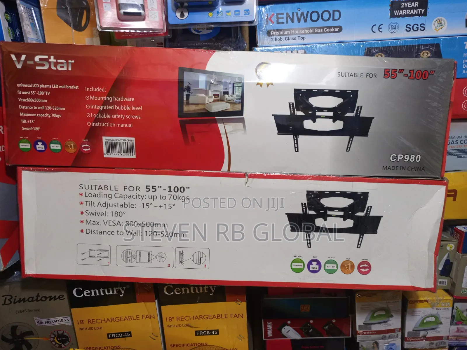 V-Star Adjustable Tv Wall Bracket | 55"–100"
