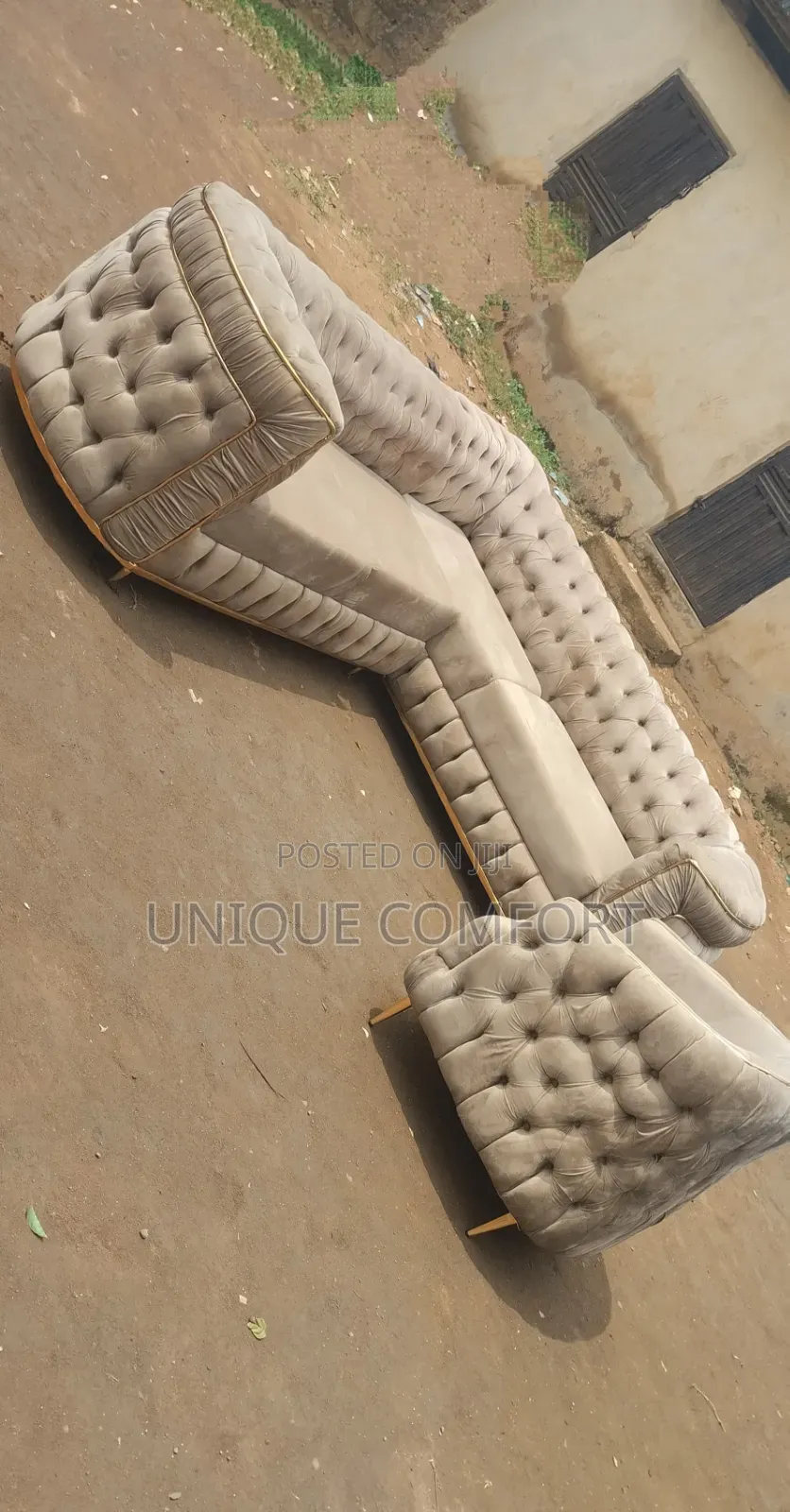Brand New Luxury Curved Full Padded Section Sofa With Single Seater
