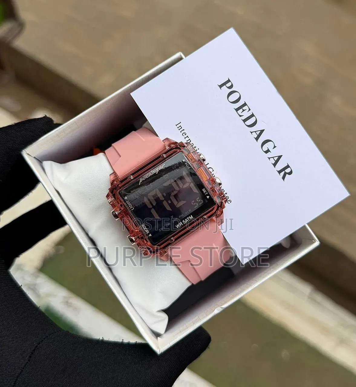 Poedagar Digital Sports Watch Silicone Strap Unisex Water Resistant