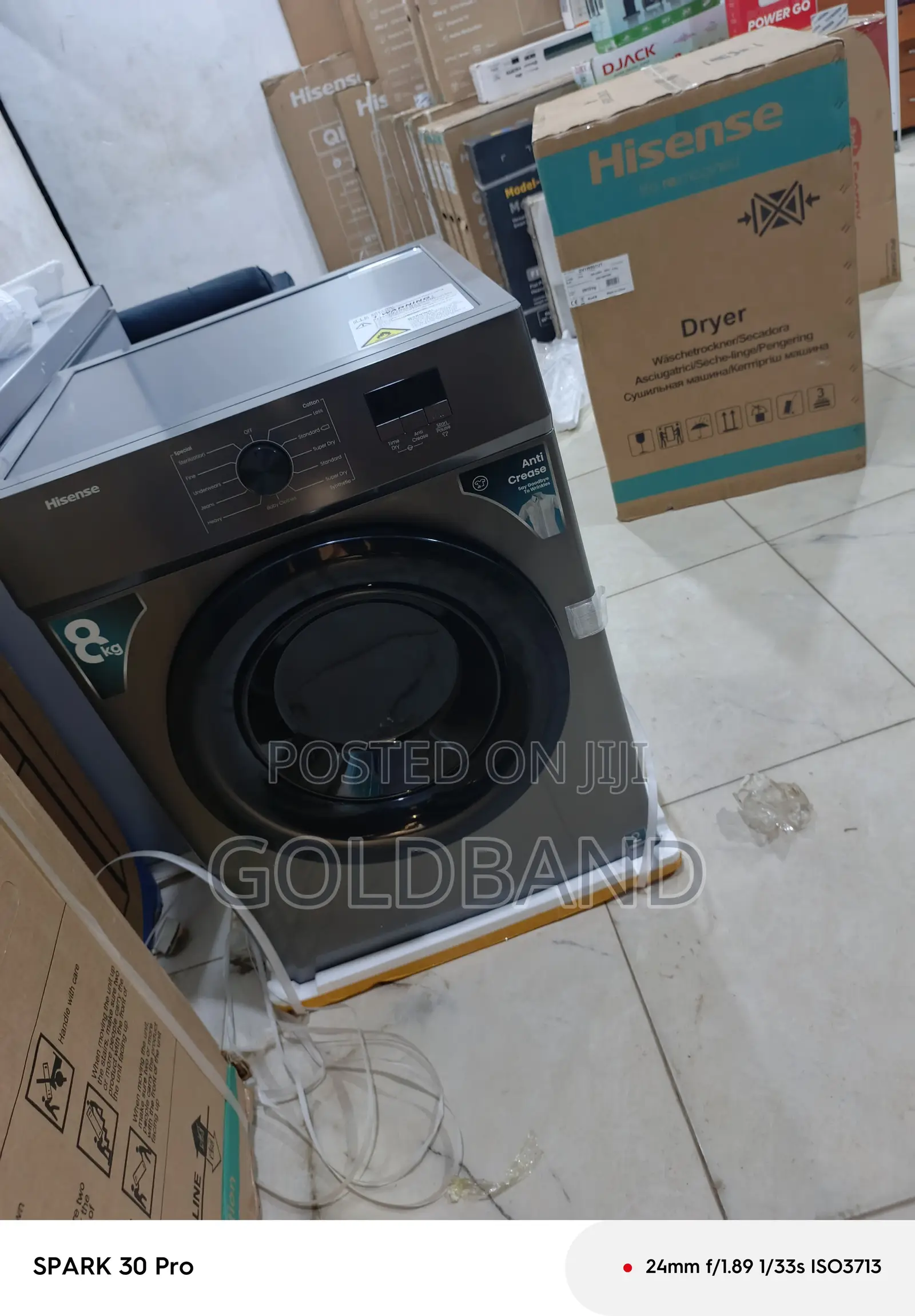 Hisense 8kg Dryer With Anti-Crease Technology