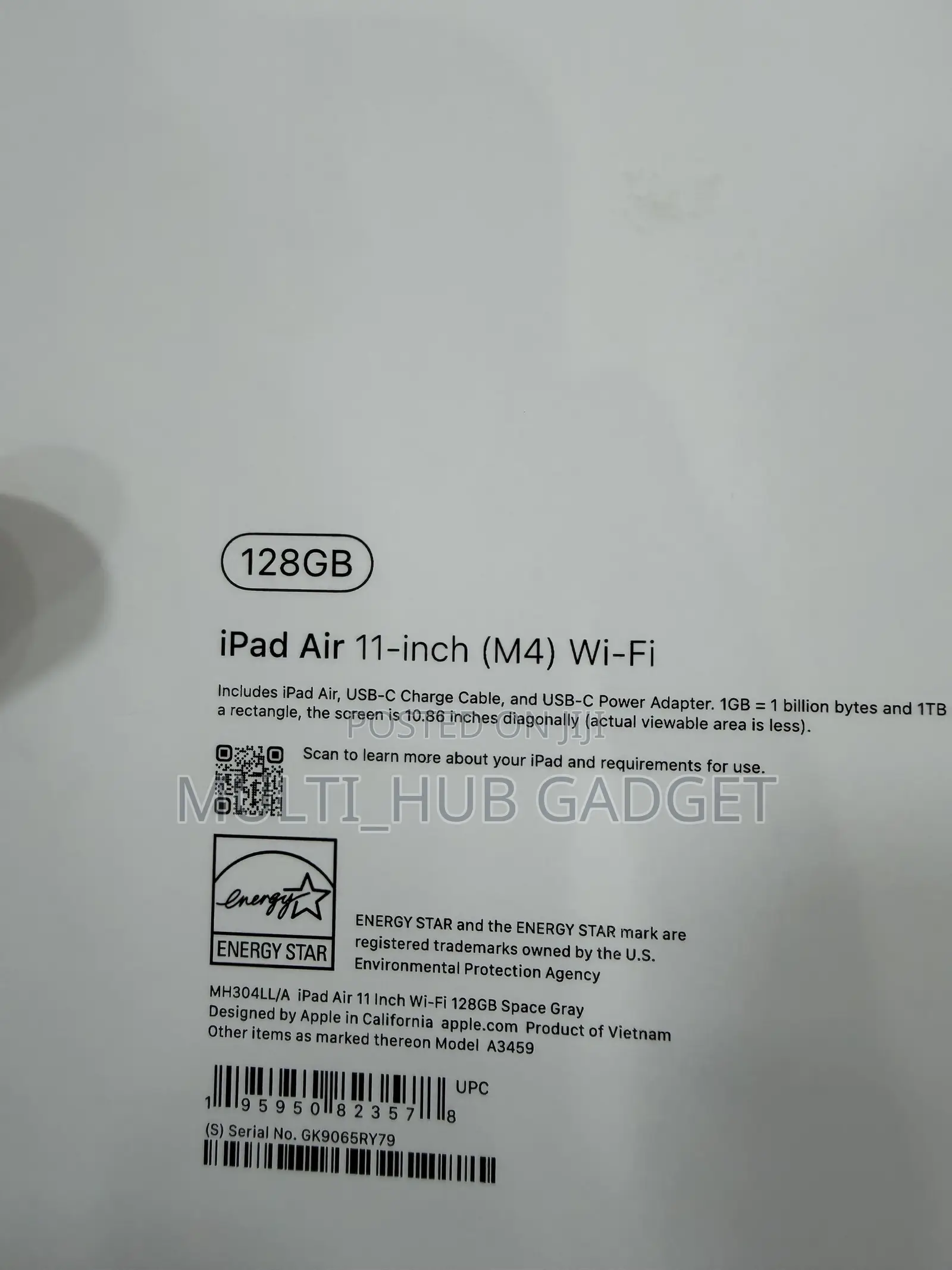 New Apple iPad Air 128 GB Gray