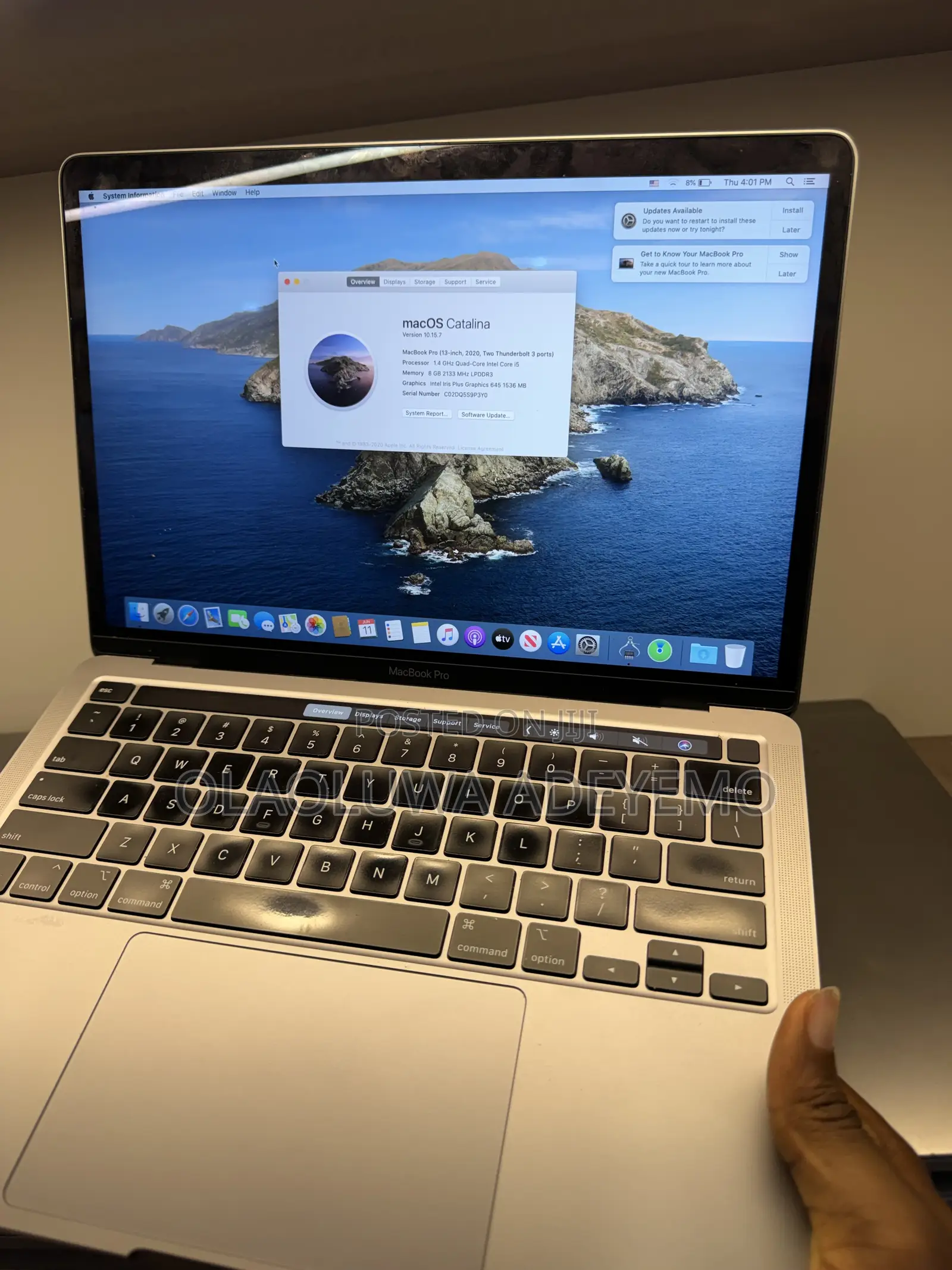 Laptop Apple MacBook Pro 2020 8GB Intel Core i5 SSD 512GB