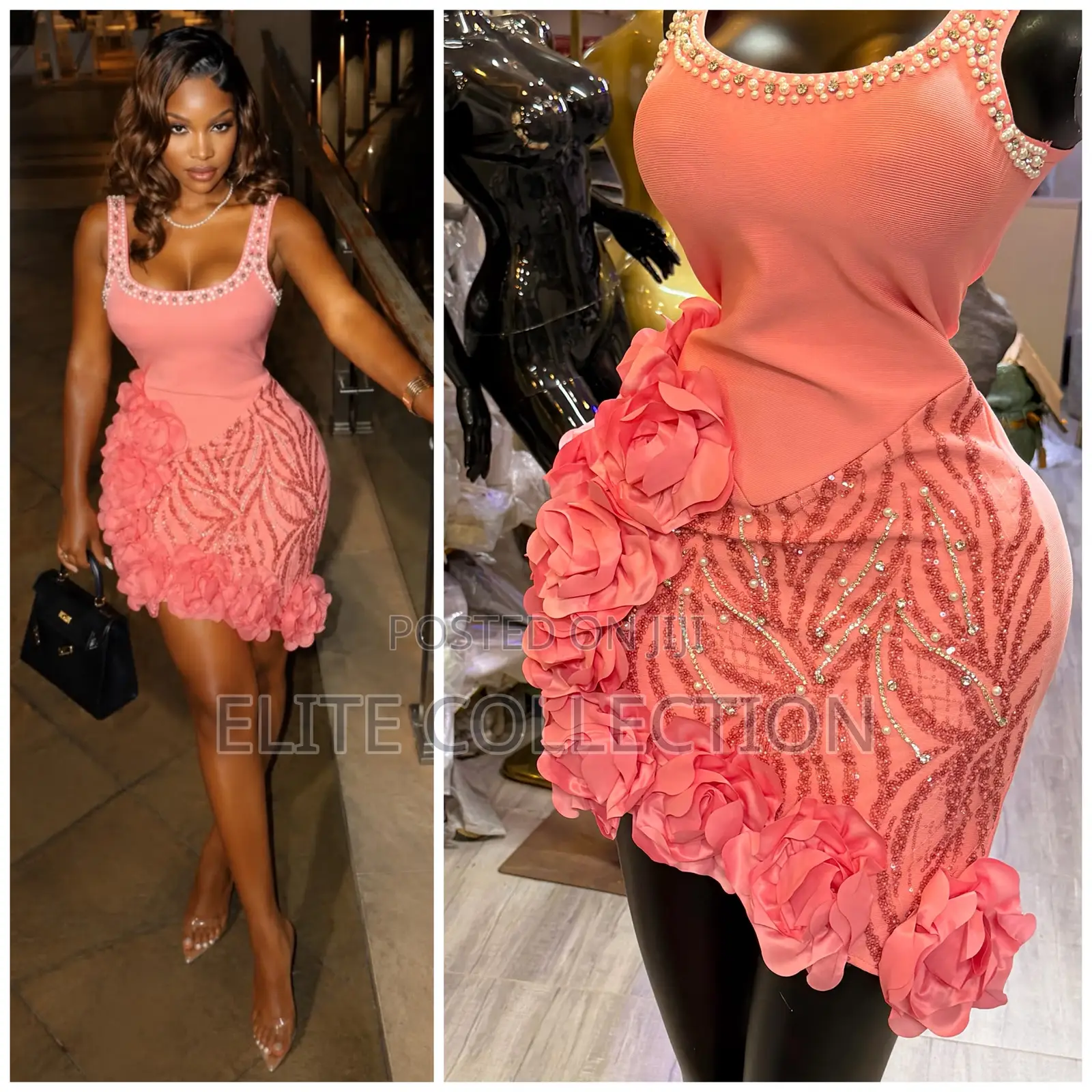 Luxury Embellish Sequined Bandage Dress Size: S M L Xl (8-14)
