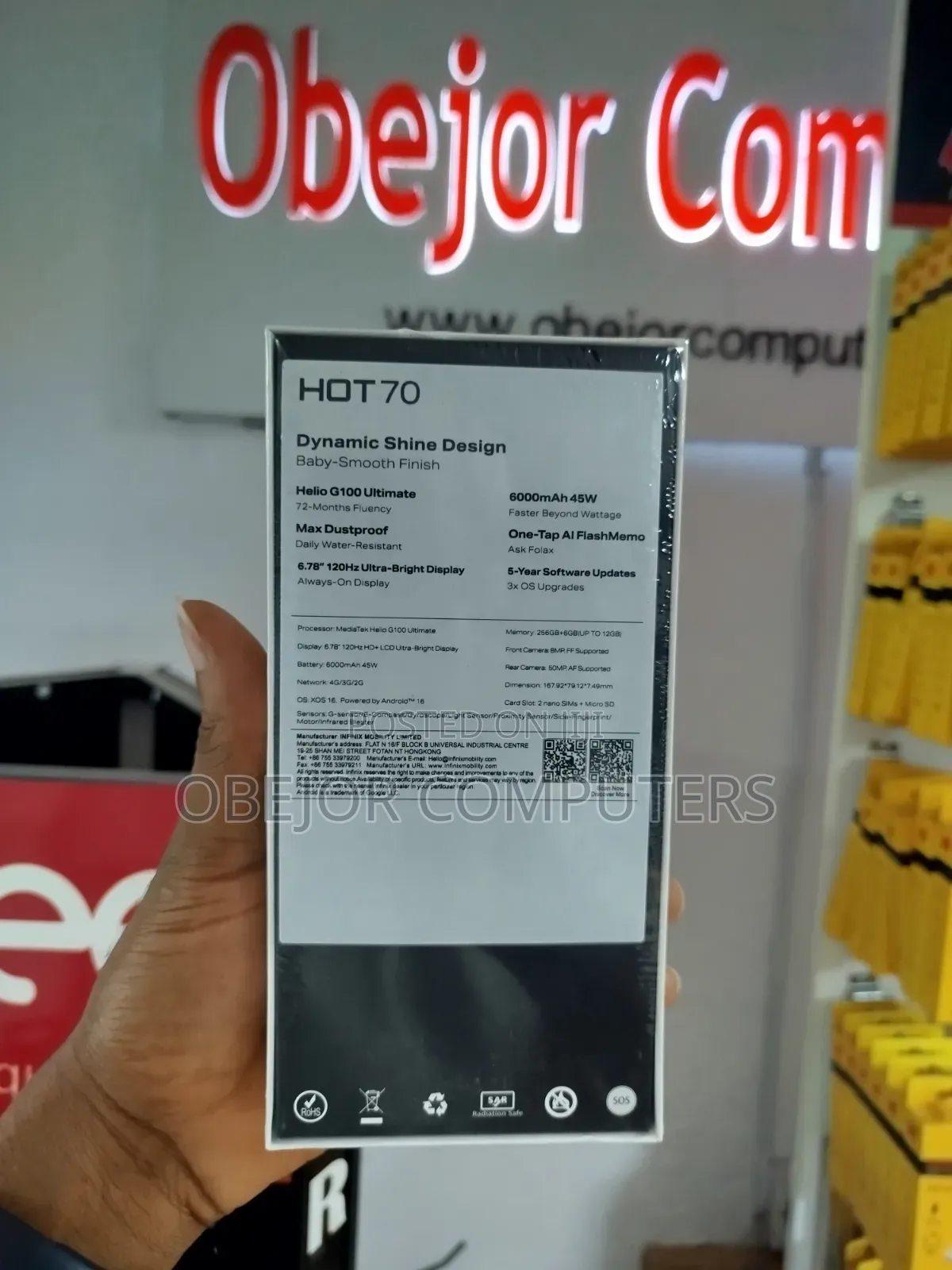 New Infinix Hot 70 256 GB
