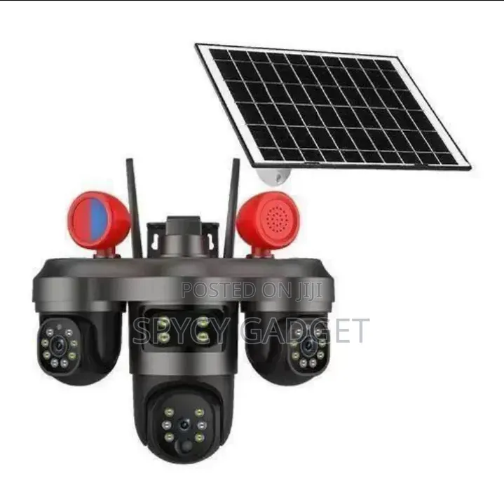3 Lens 4g Solar PTZ Camera With Night Vision and Motion Detection