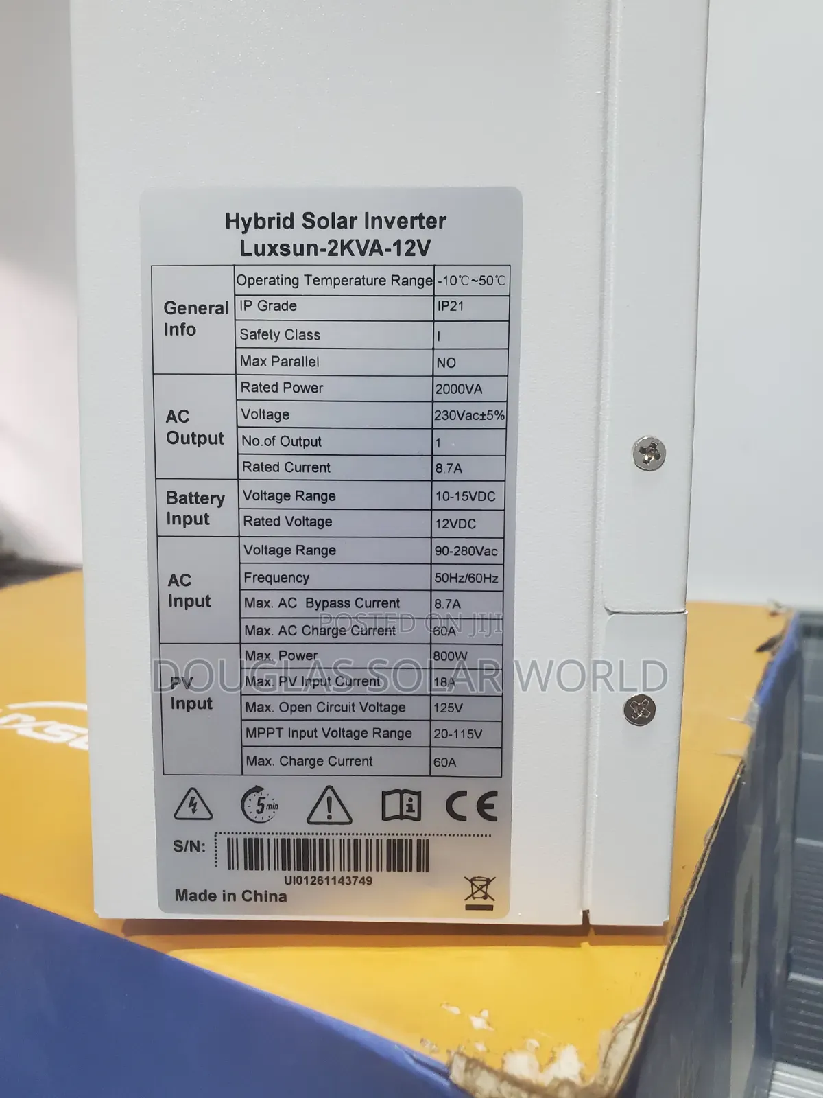 Luxsun 2kva 12v Hybrid Inverter