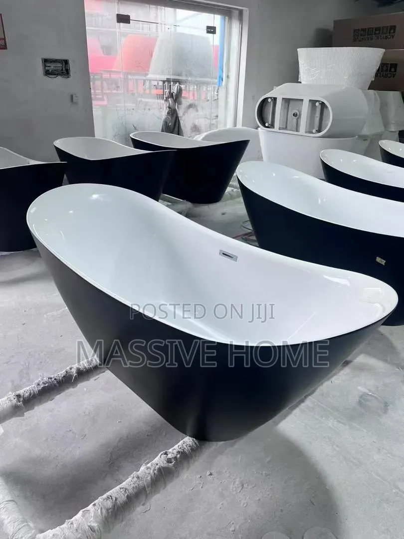 75*170 Acrylic Bathtub White and Black