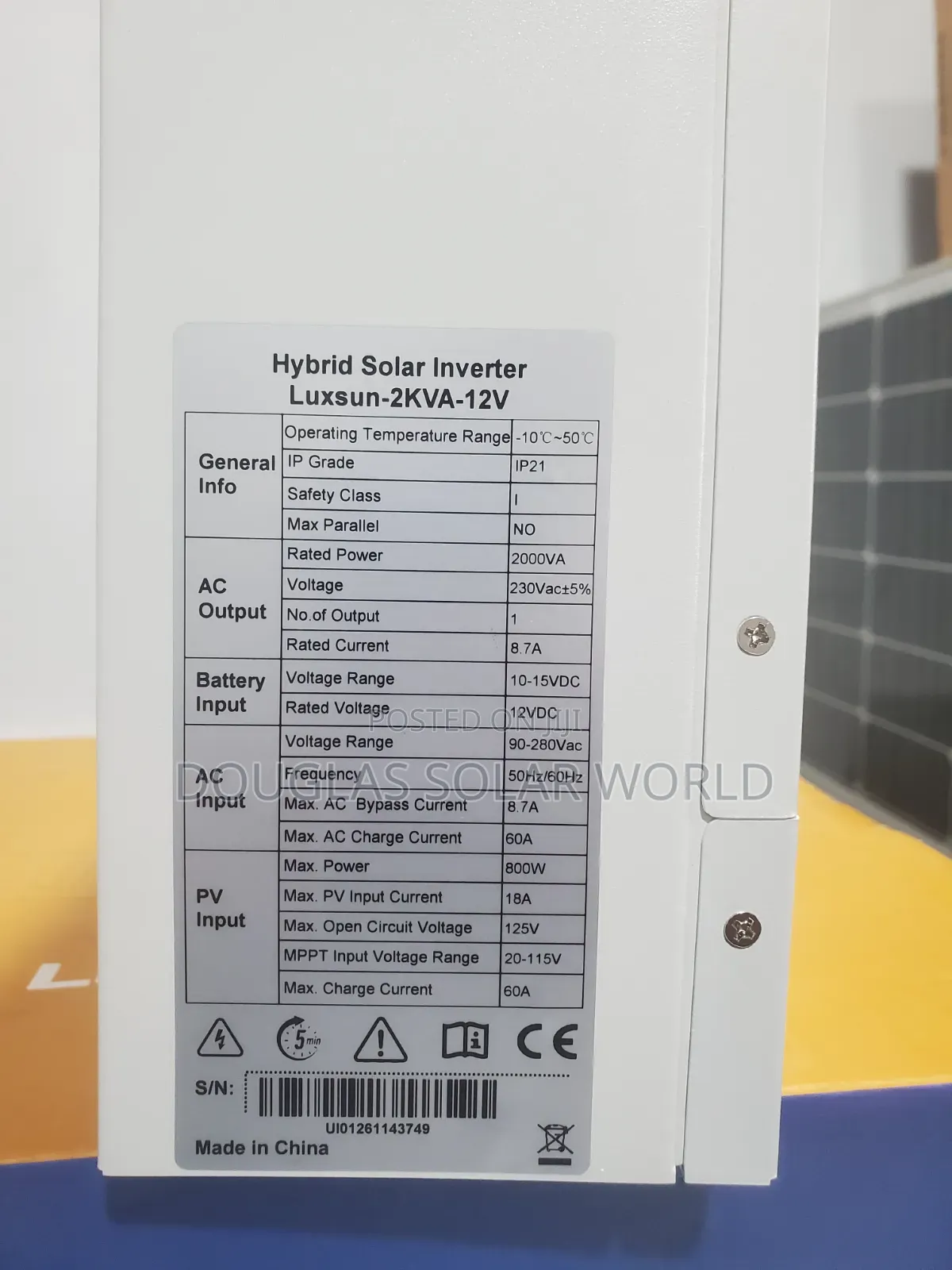 Luxsun 2kva 12v Hybrid Solar Inverter