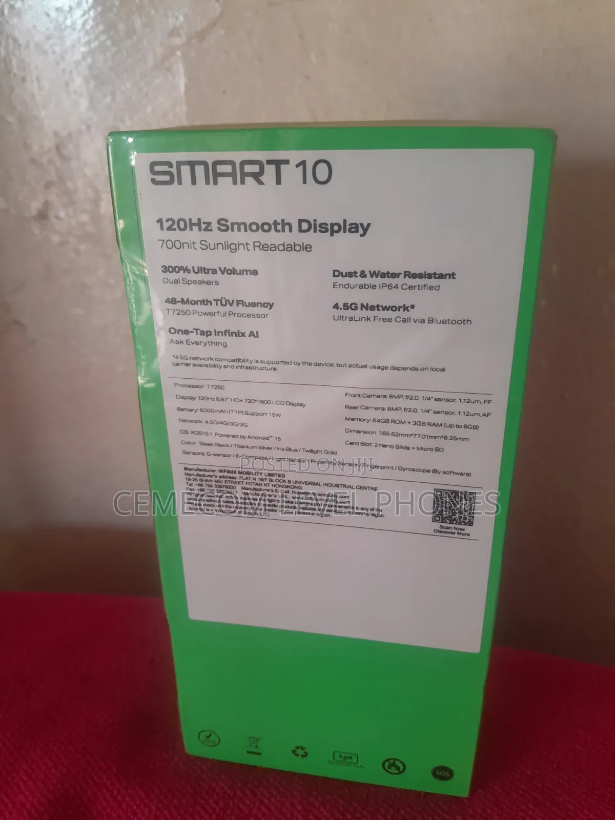 New Infinix Smart 10 64 GB Black