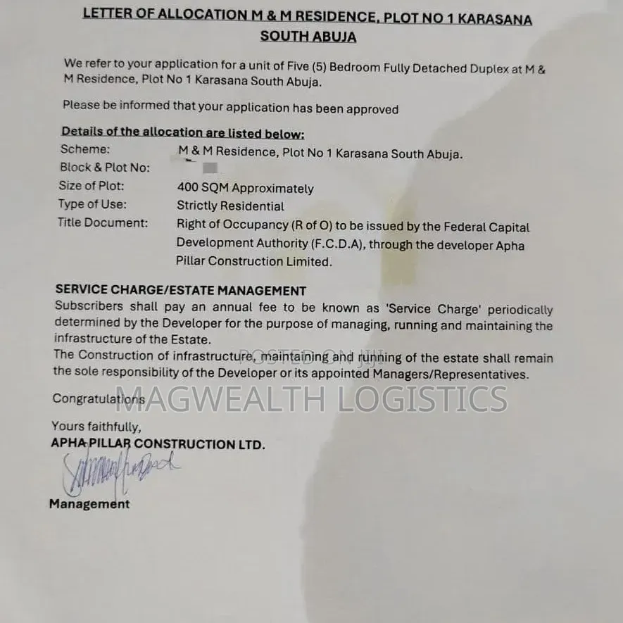 Estate Plot for Sale at Gwarinpa Extension