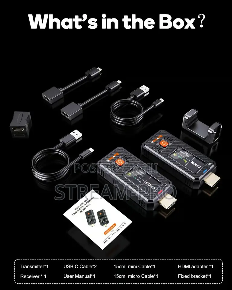 Bovbox Wl087 Mini 1080p Wireless Hd Transmitter Receiver 350m