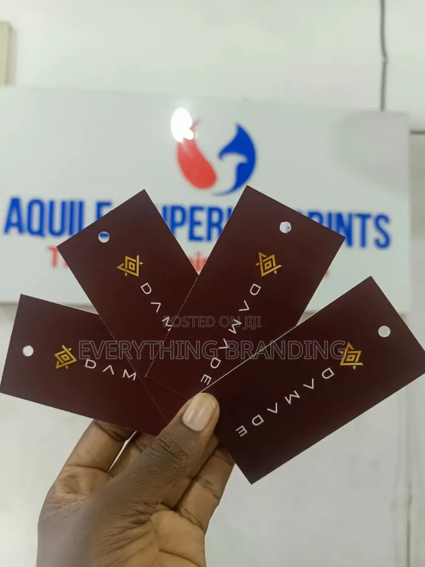 Custom Clothing Tags With Rope Printing for Fashion Stores