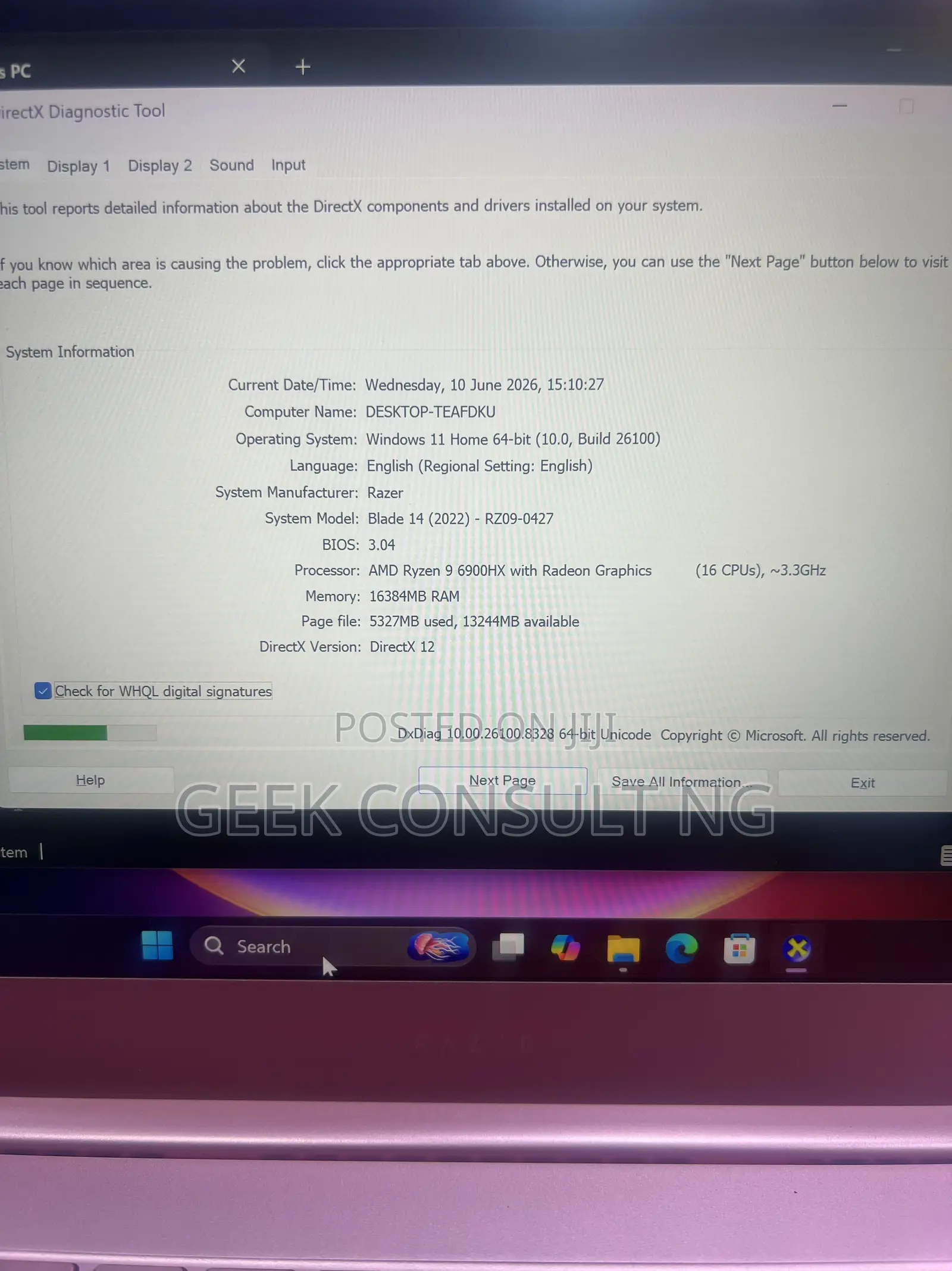 Laptop Razer Blade 16GB AMD Ryzen 9 SSD 1T