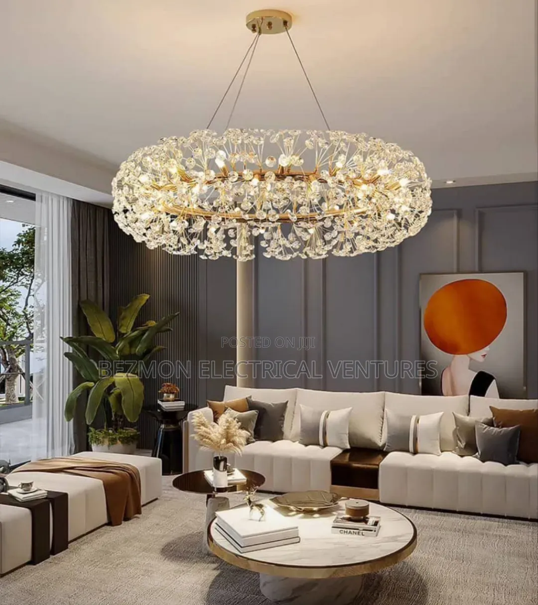 Interior Crystal Chandelier Available for Sale