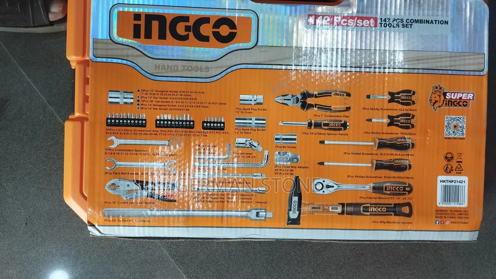 Ingco 142-Piece Combination Tool Set