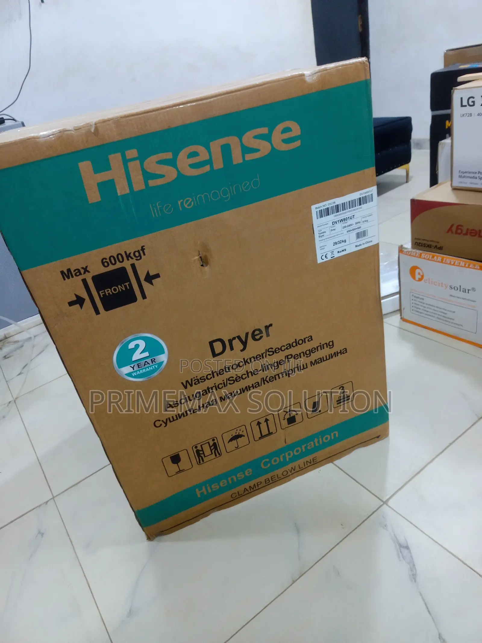 Hisense 8kg Anti-Crease Dryer