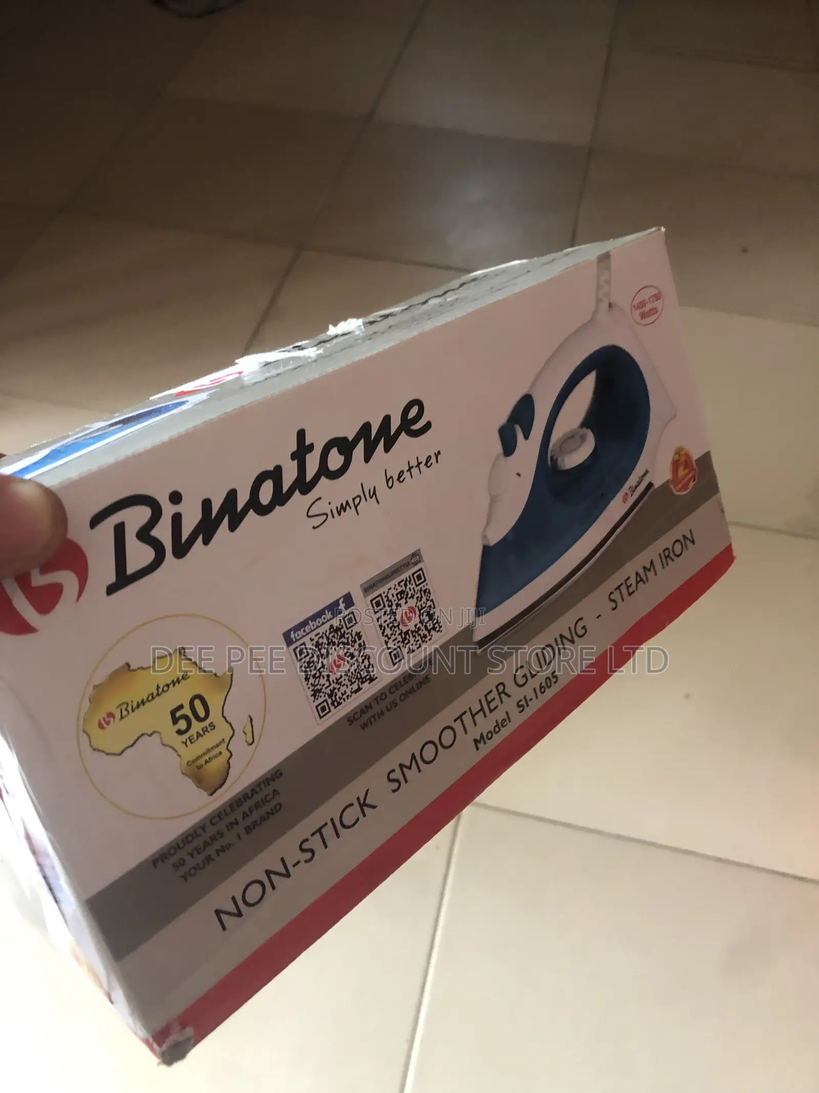 Binatone Smoother Gliding Steam Iron (Si-1605) - Blue+2 Year Warranty
