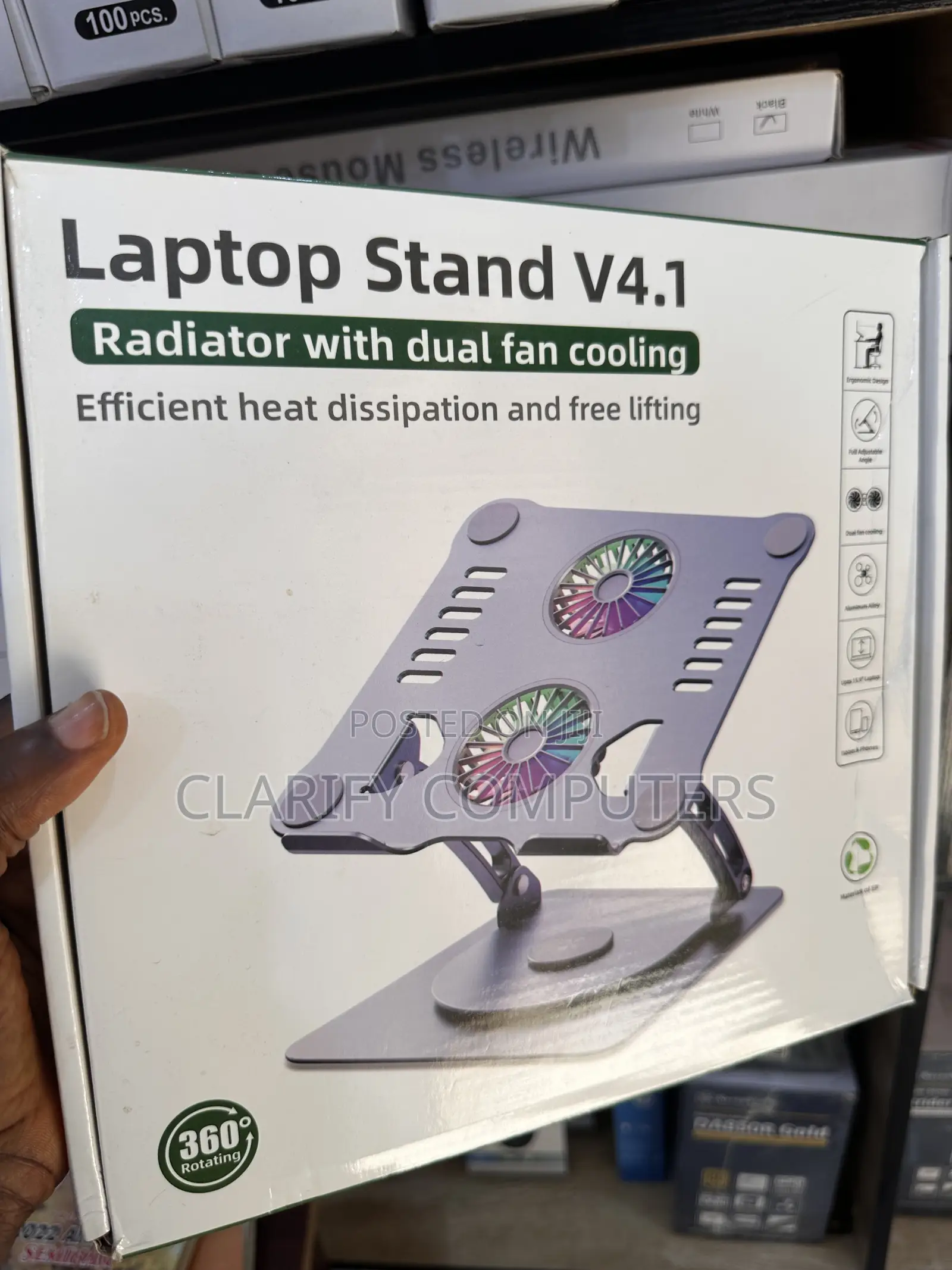 Laptop Stand V4.1 Radiator With Dual Fan Cooling