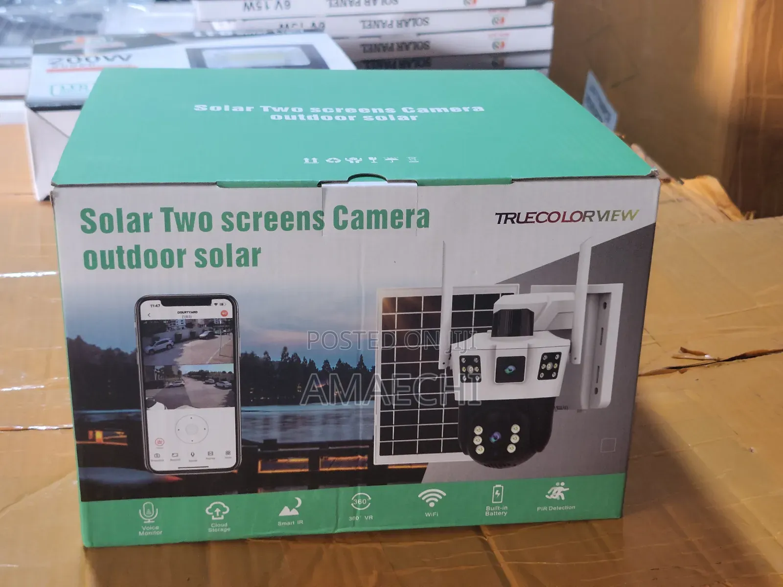 Two Screens CCTV Solar Camera