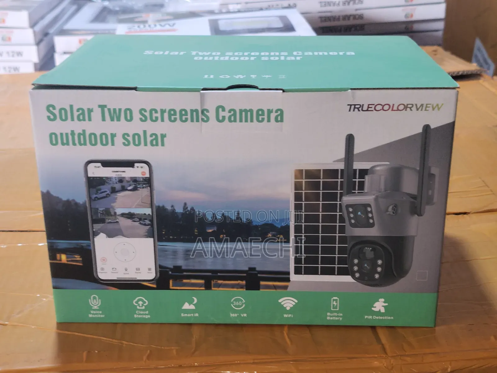 Two Screens CCTV Solar Camera
