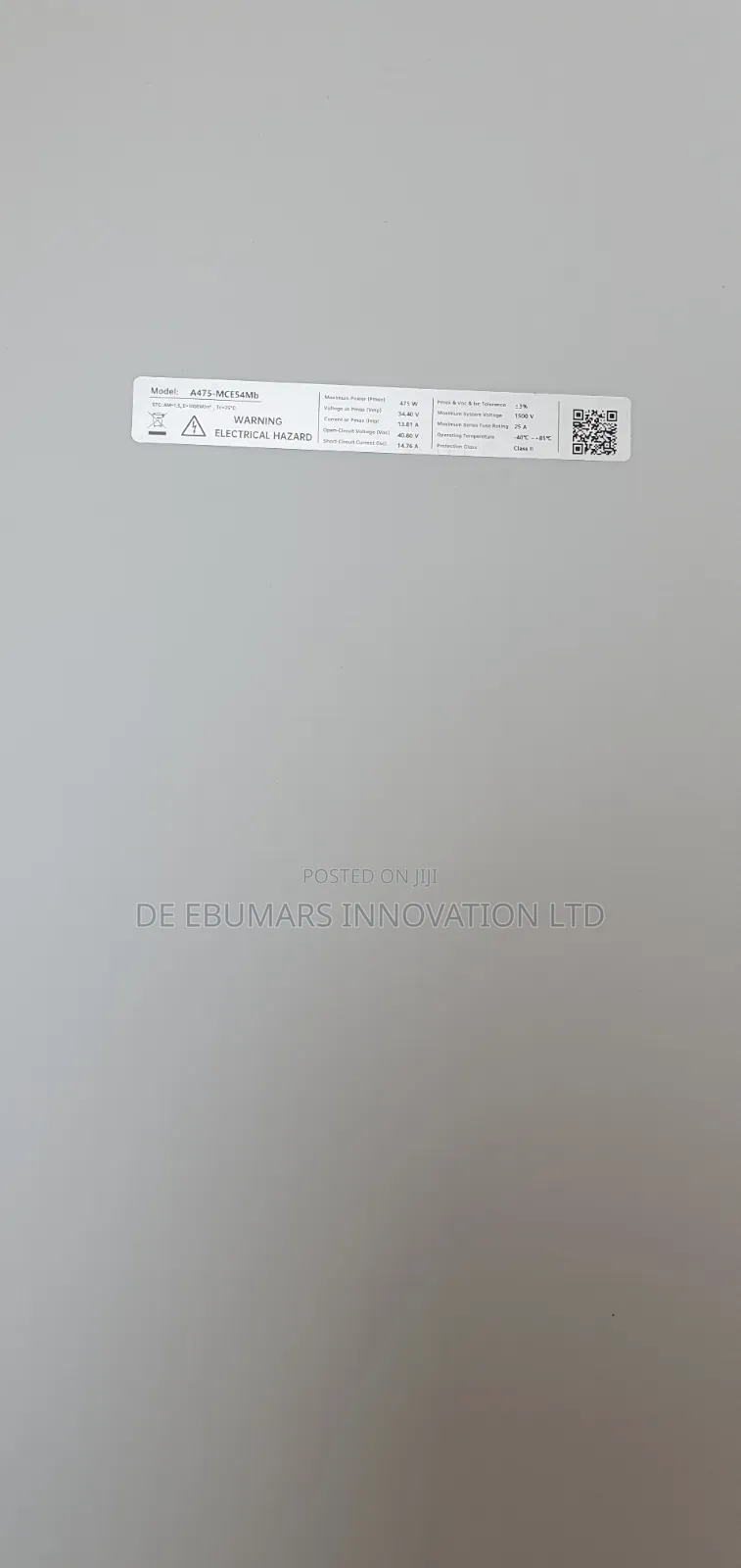 475w Black Mono Solar Panel