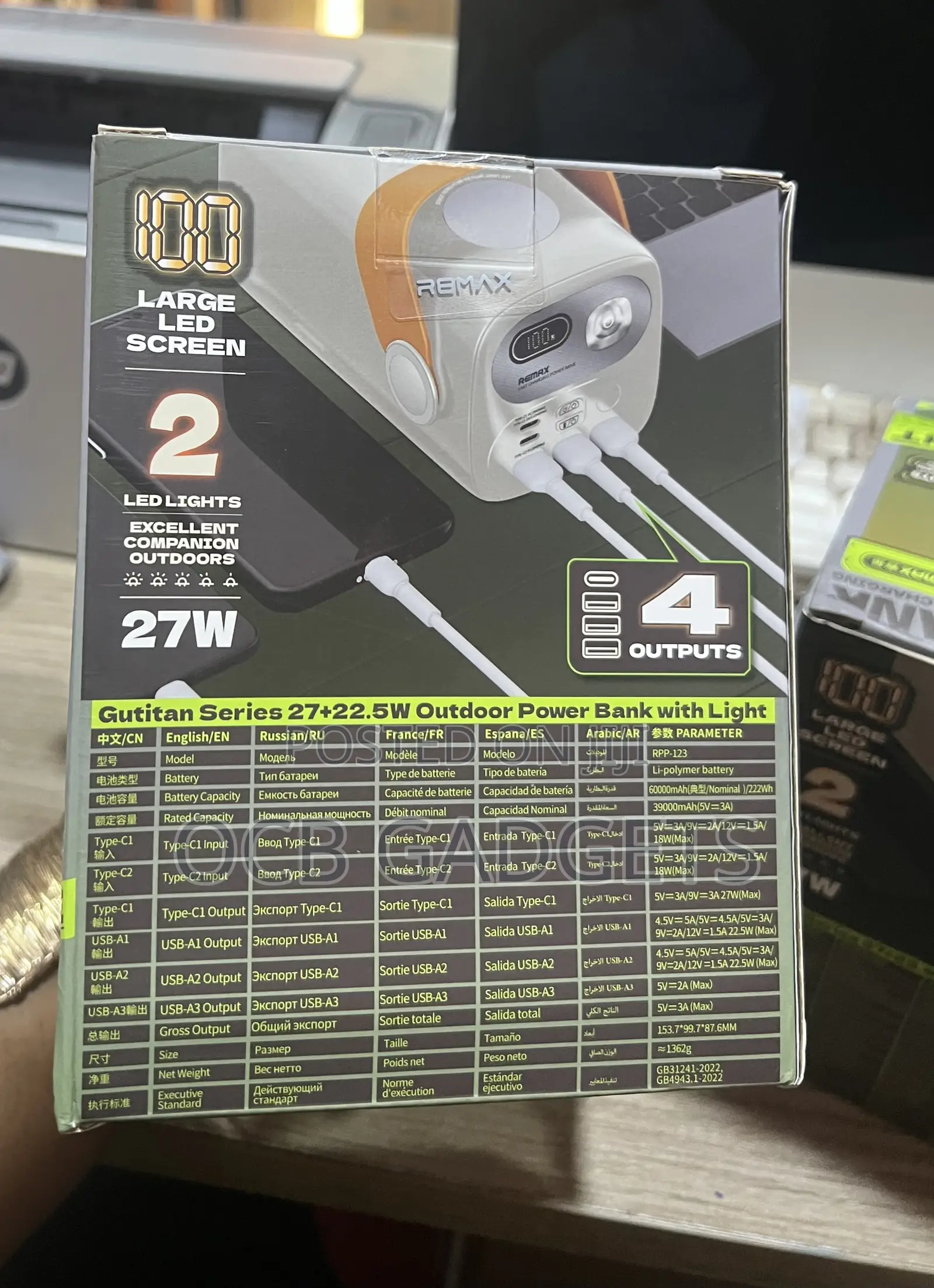 Remax 60000mah Powerbank 27w