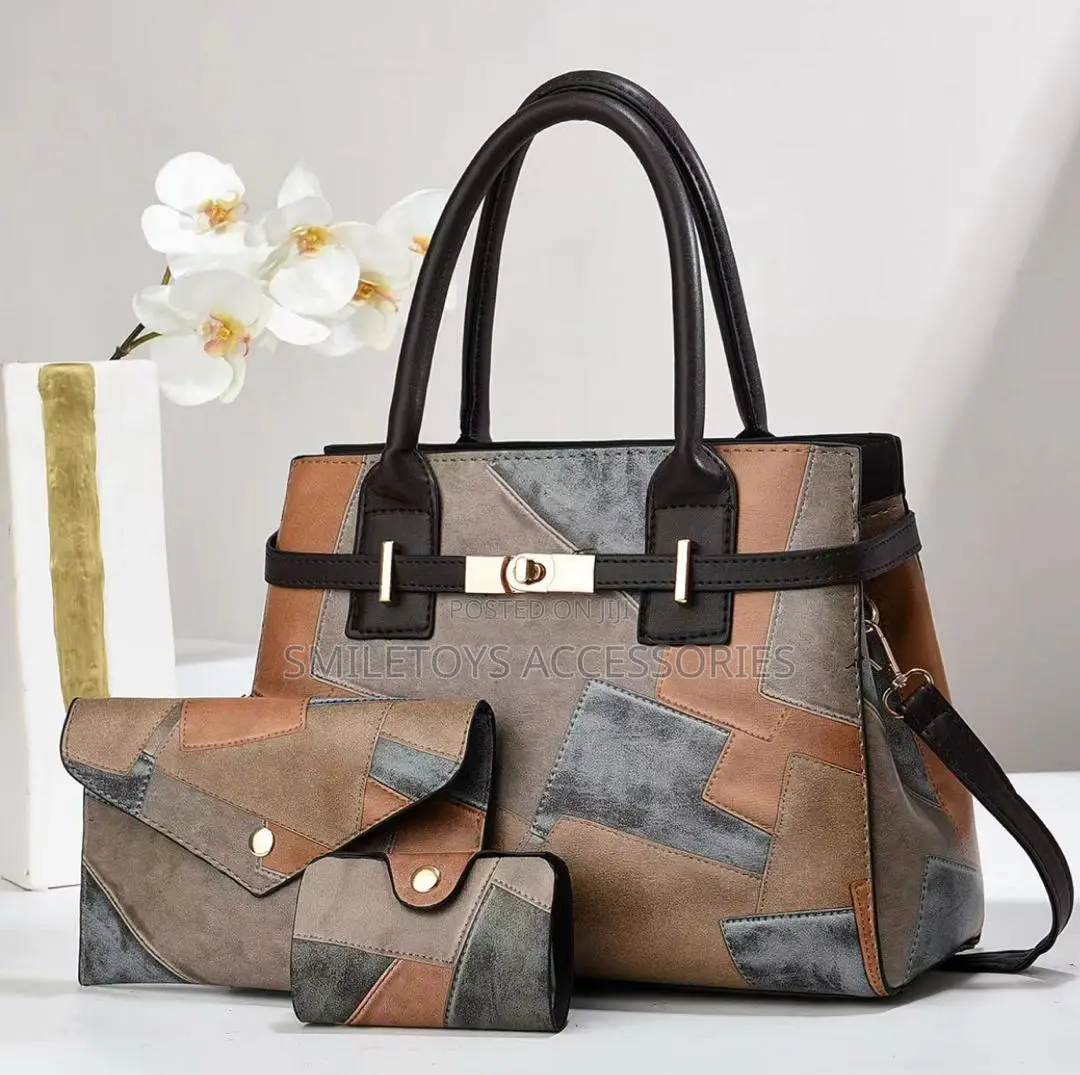 Ladies Tote Bag Stylish Shoulder Handbag With Matching Purse Set