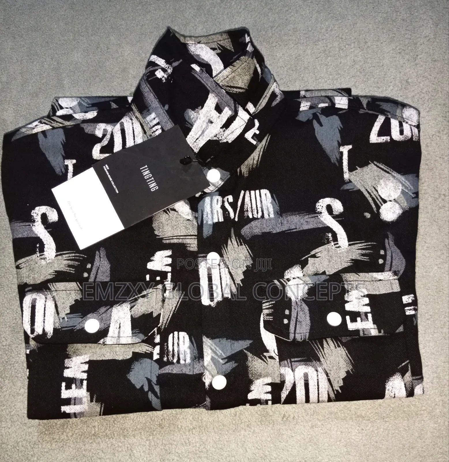 Casual Men Printed Denim Shirts.