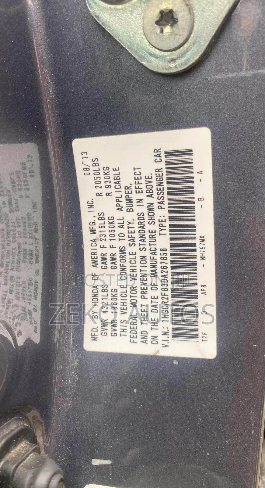 Honda Accord 2013 Gray