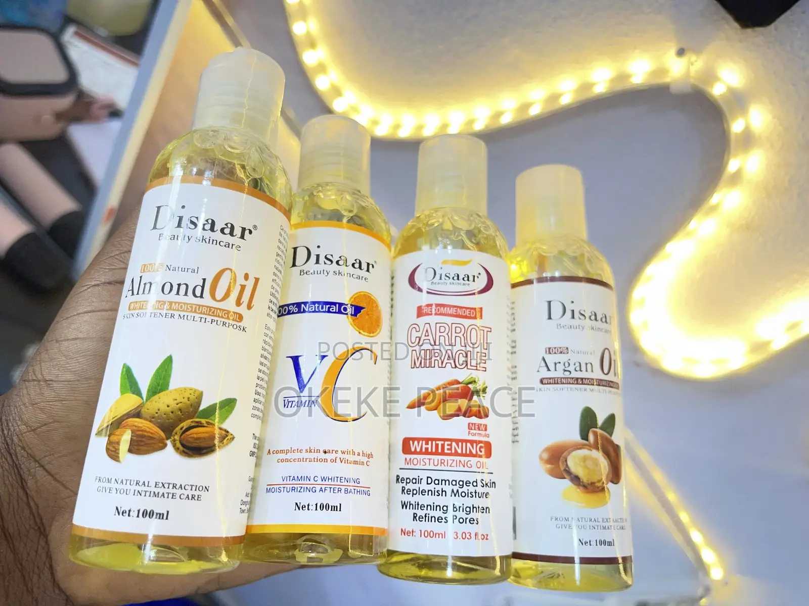 Disaar Body Oil Argan, Carrot, Vitamin C,And Almond Oil