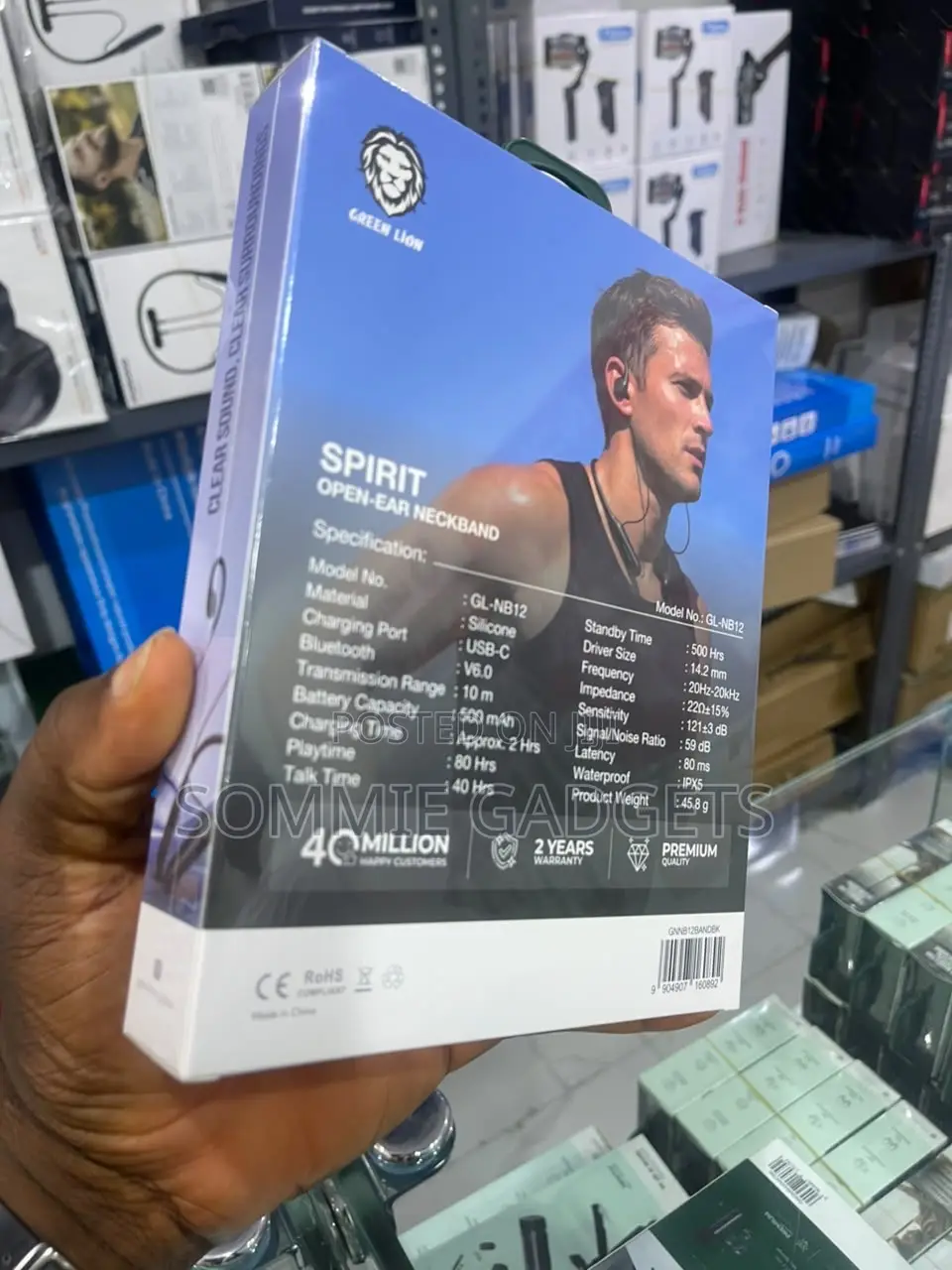 Green Lion Spirit Open-Ear Neckband