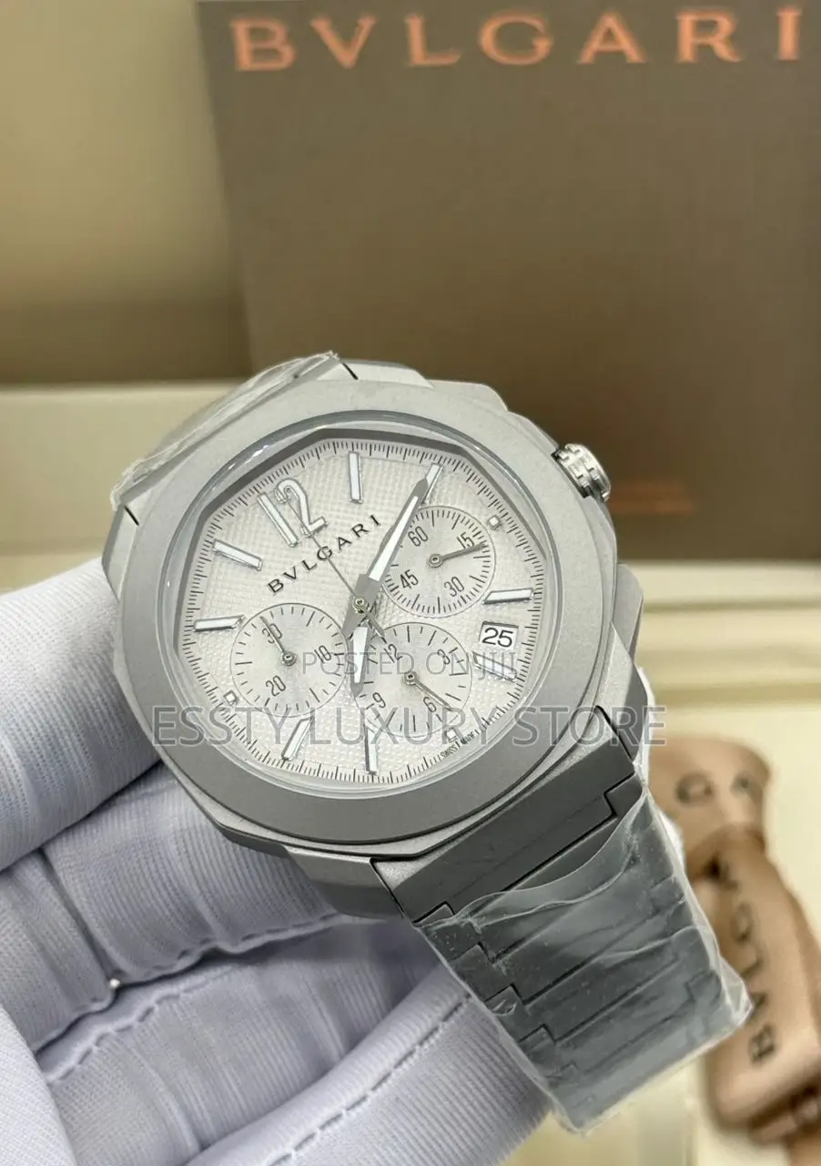 Automatic Engine Bvlgari Chronograph Chain Wrist Watch