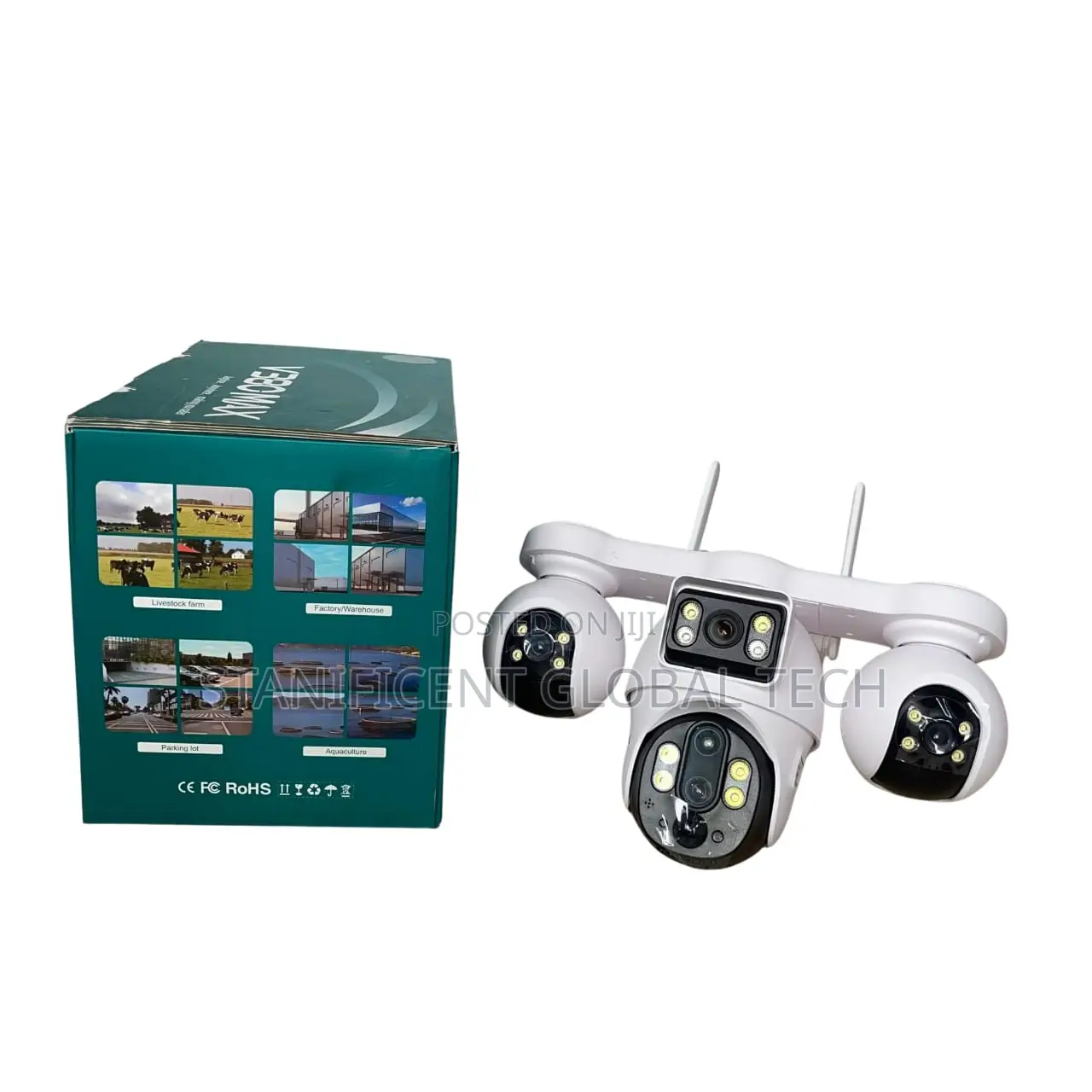 V380 Max Bp19 4g Four Lens Solar 3-PTZ Big Outdoor Camera
