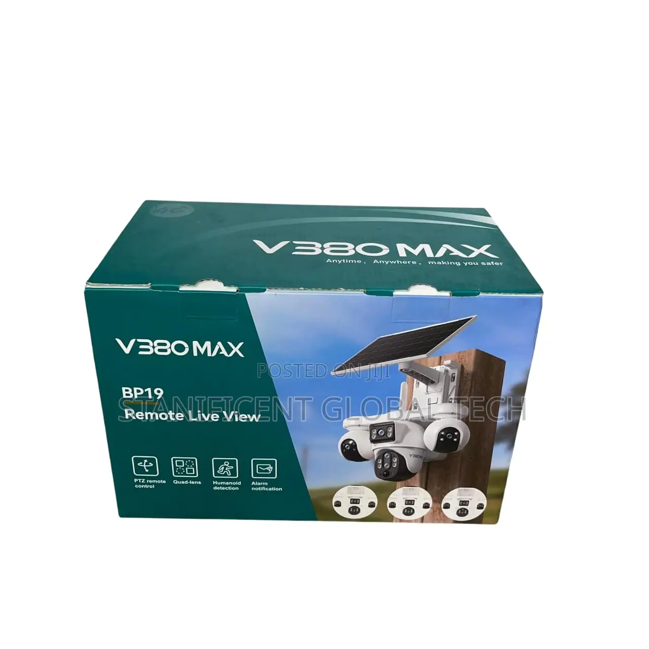 V380 Max Bp19 4g Four Lens Solar 3-PTZ Big Outdoor Camera