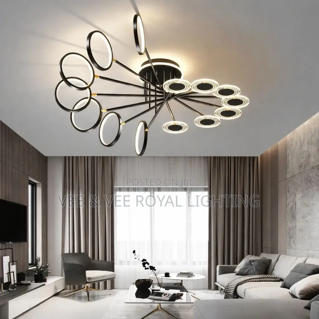Modern Led Ring Chandelier–For Living Room, Reception, Dining, Bedroom