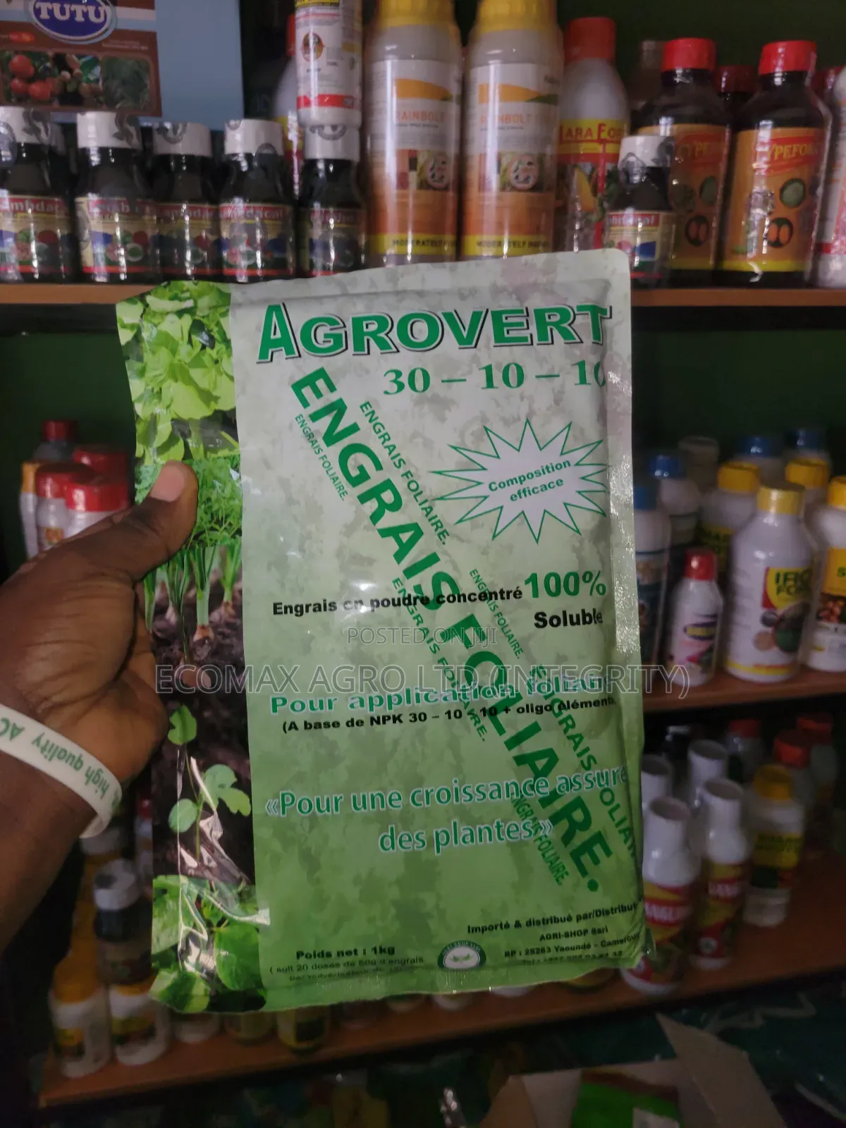 Agrovert 30:10:10 - NPK 30:10:10 - 1kg Nitrogen