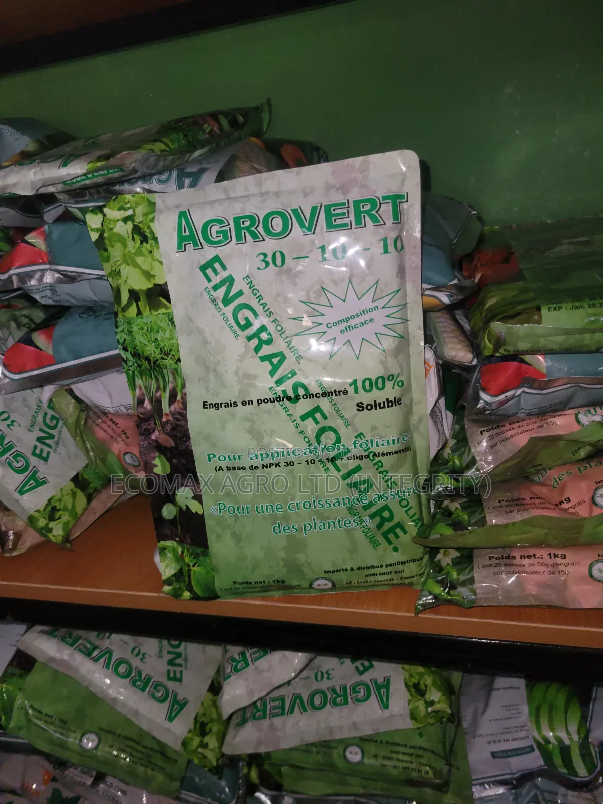 Agrovert 30:10:10 - NPK 30:10:10 - 1kg Nitrogen