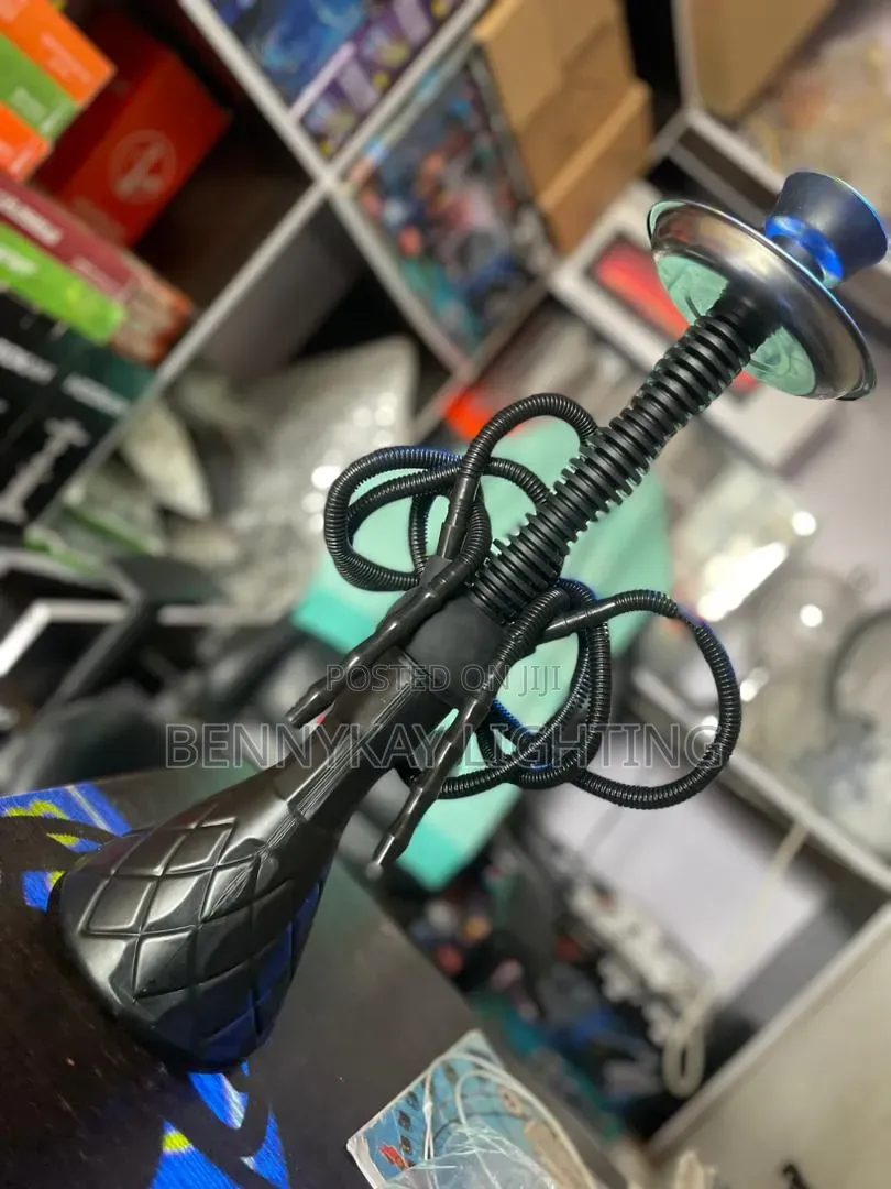 Black 2pipe Plastic Shisha Pot